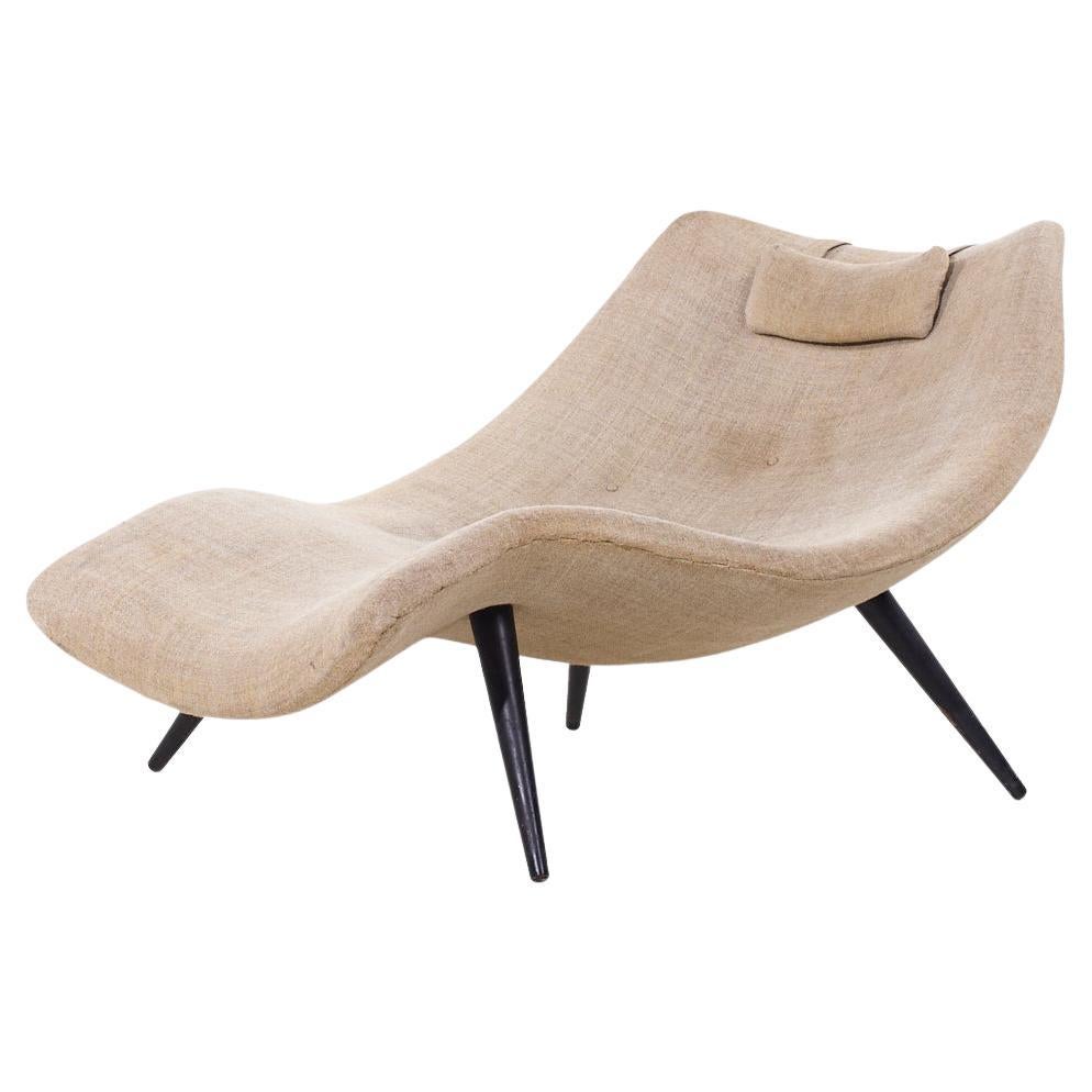 Adrian Pearsall for Craft Associates 1828-C Mid Century Walnut Chaise Lounge For Sale