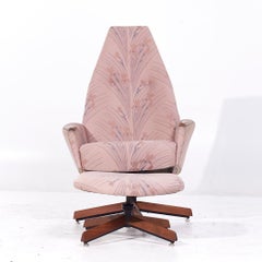 Adrian Pearsall for Craft Associates 2174C MCM Walnut Lounge Chair with Ottoman