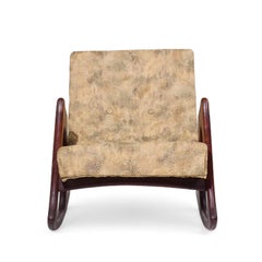 Adrian Pearsall for Craft Associates 812-CR Walnut Rocking Lounge Chair