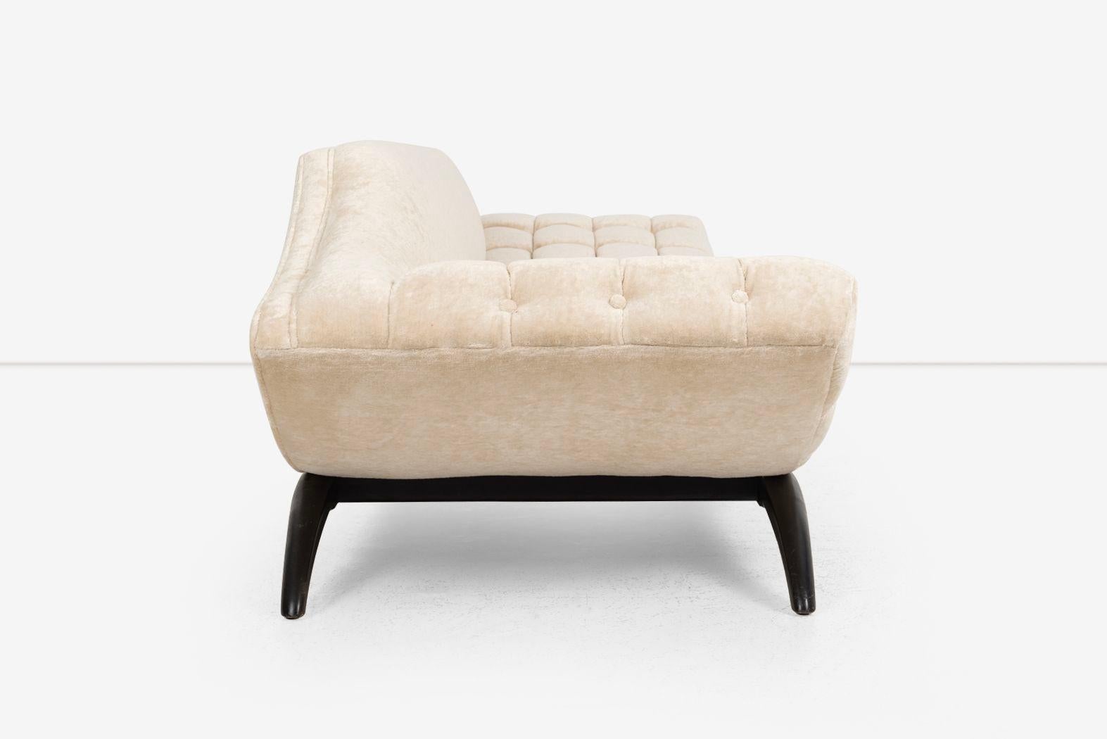 Adrian Pearsall per Craft Associates Divano a gondola con inserti in biscuit 1960 in vendita 3