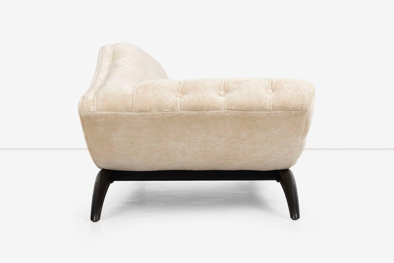 Adrian Pearsall per Craft Associates Divano a gondola con inserti in biscuit 1960 in vendita 2