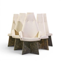 Adrian Pearsall per Craft Associates Sedie da pranzo brutaliste - Set di 6