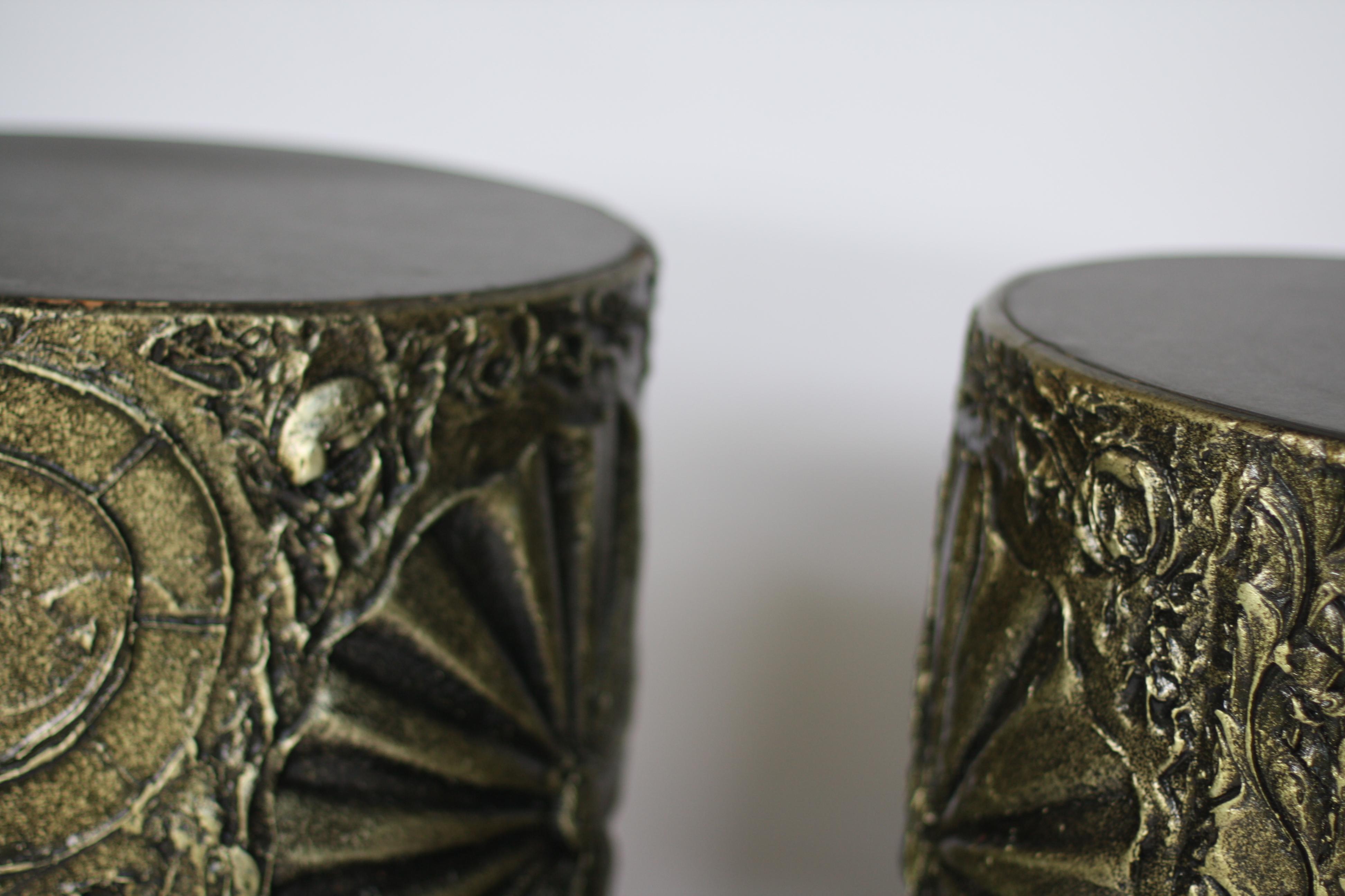 American Adrian Pearsall for Craft Associates Brutalist Drum Tables