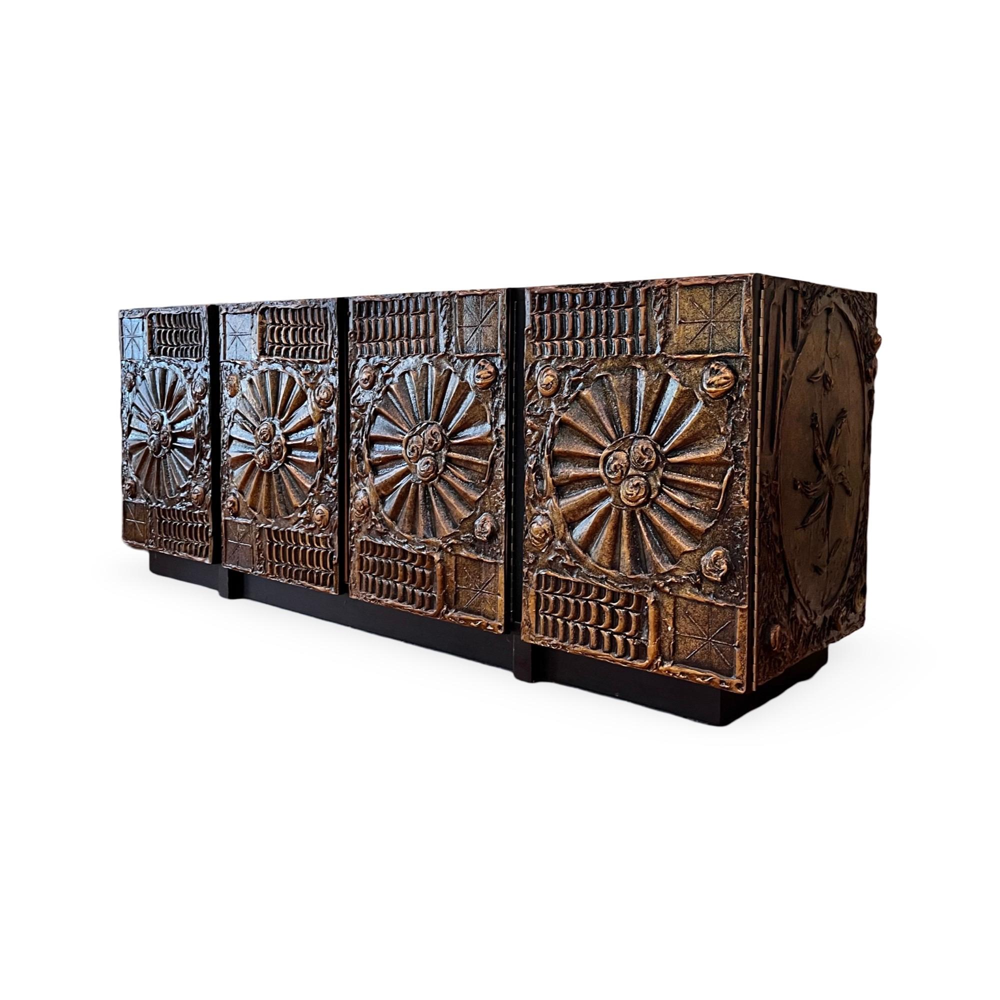 Adrian Pearsall for Craft Associates Brutalist Goop Credenza c. 1970s In Good Condition In Denville, NJ