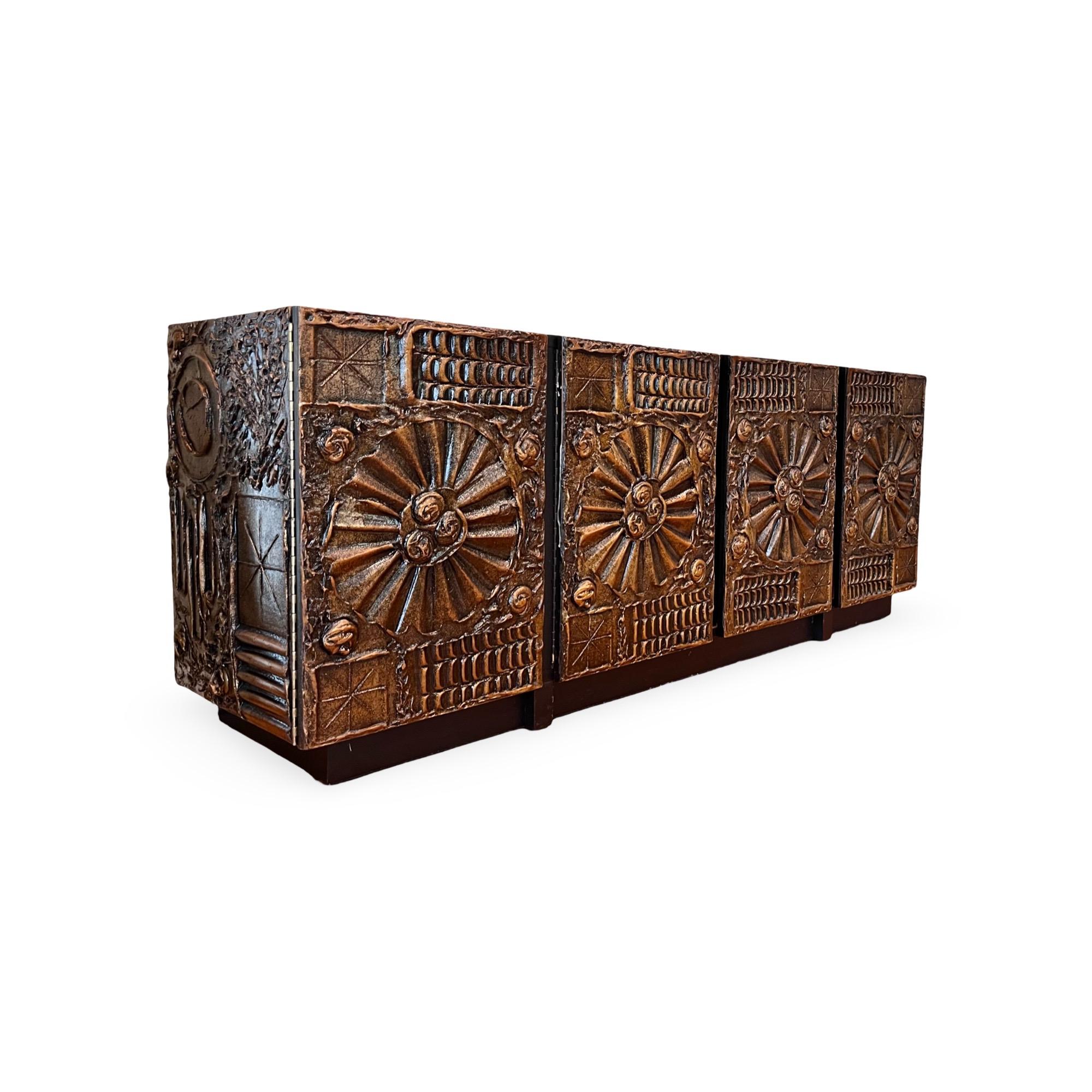 Late 20th Century Adrian Pearsall for Craft Associates Brutalist Goop Credenza c. 1970s