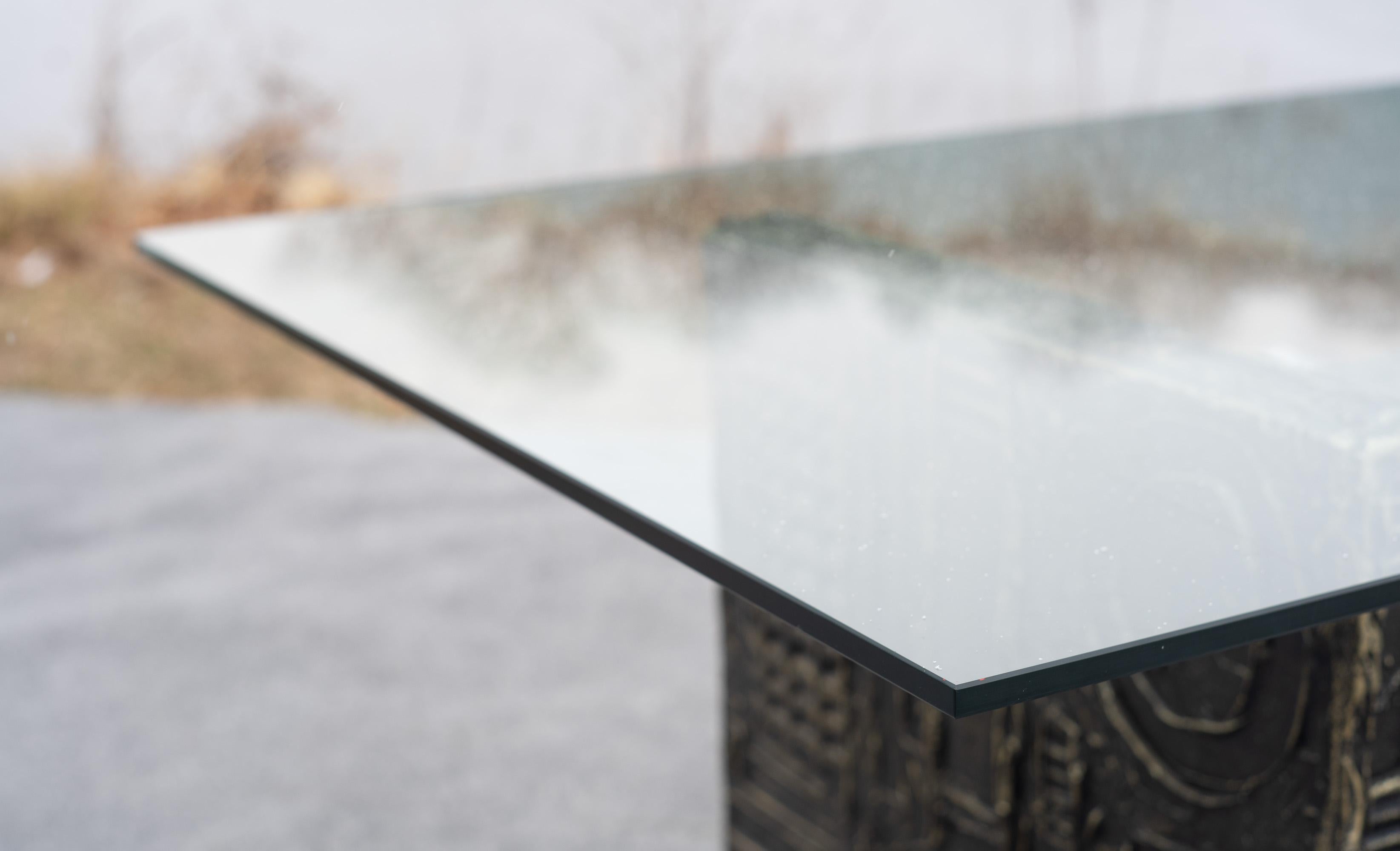 Adrian Pearsall for Craft Associates Brutalist Resin & Glass Dining Table For Sale 8