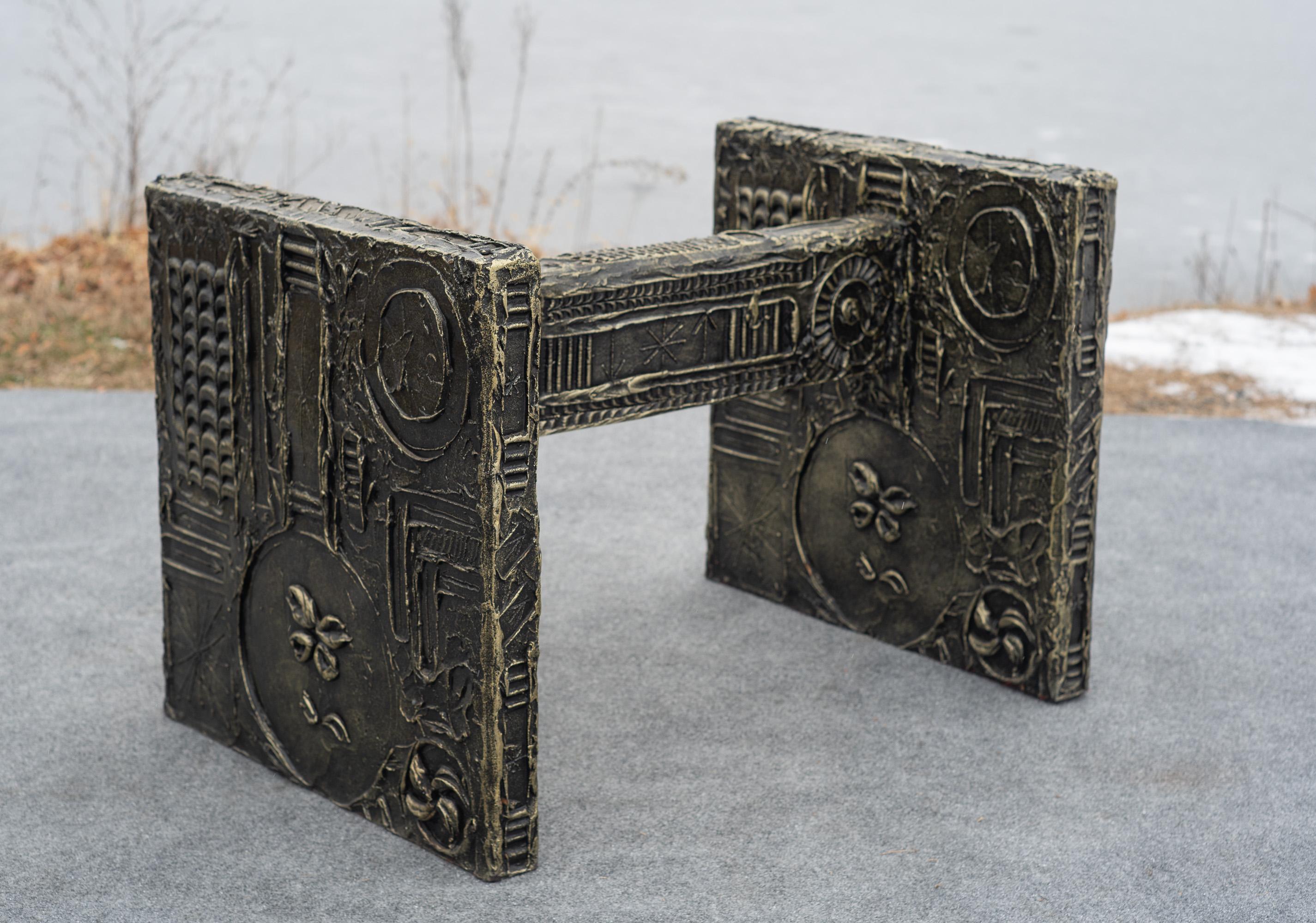 Adrian Pearsall for Craft Associates Brutalist Resin & Glass Dining Table For Sale 9