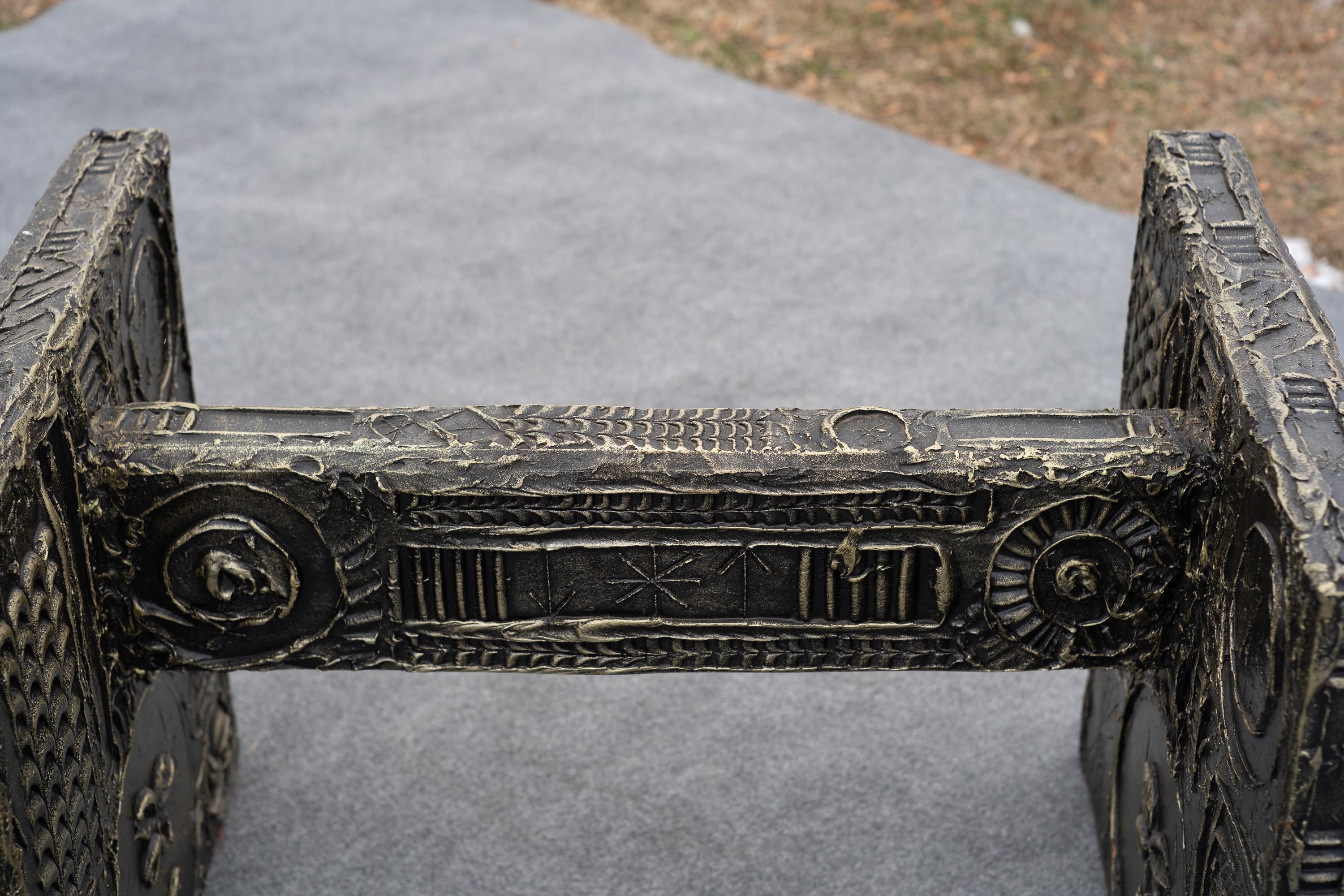 Adrian Pearsall for Craft Associates Brutalist Resin & Glass Dining Table For Sale 12