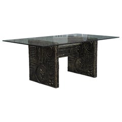 Adrian Pearsall Craft Associates Brutalist Resin & Glass Dining Table Paul Evans