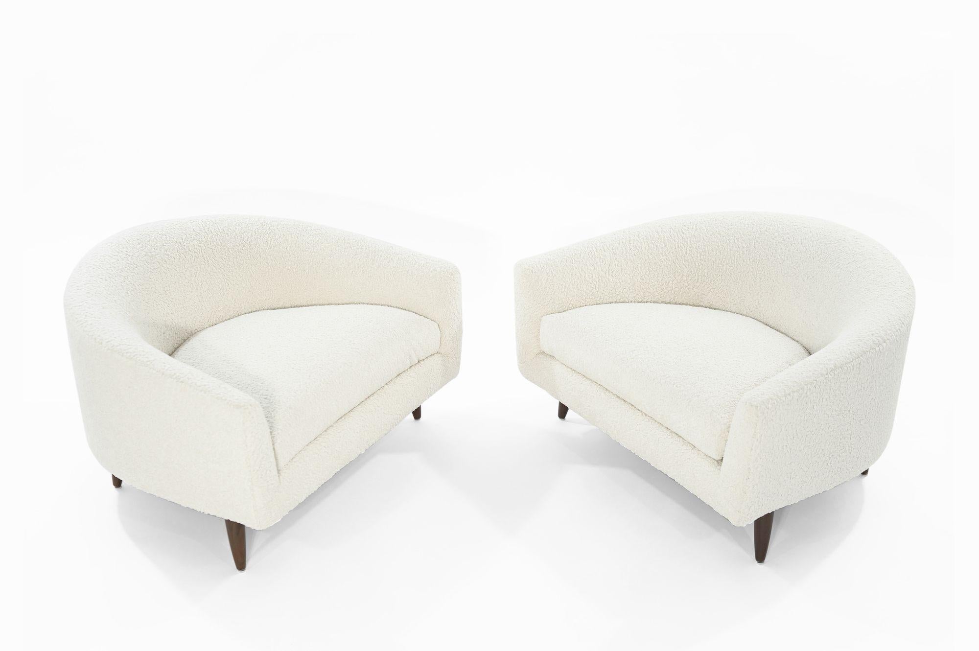 Mid-Century Modern Adrian Pearsall for Craft Associates Cloud Lounges in Bouclé, Model 1415