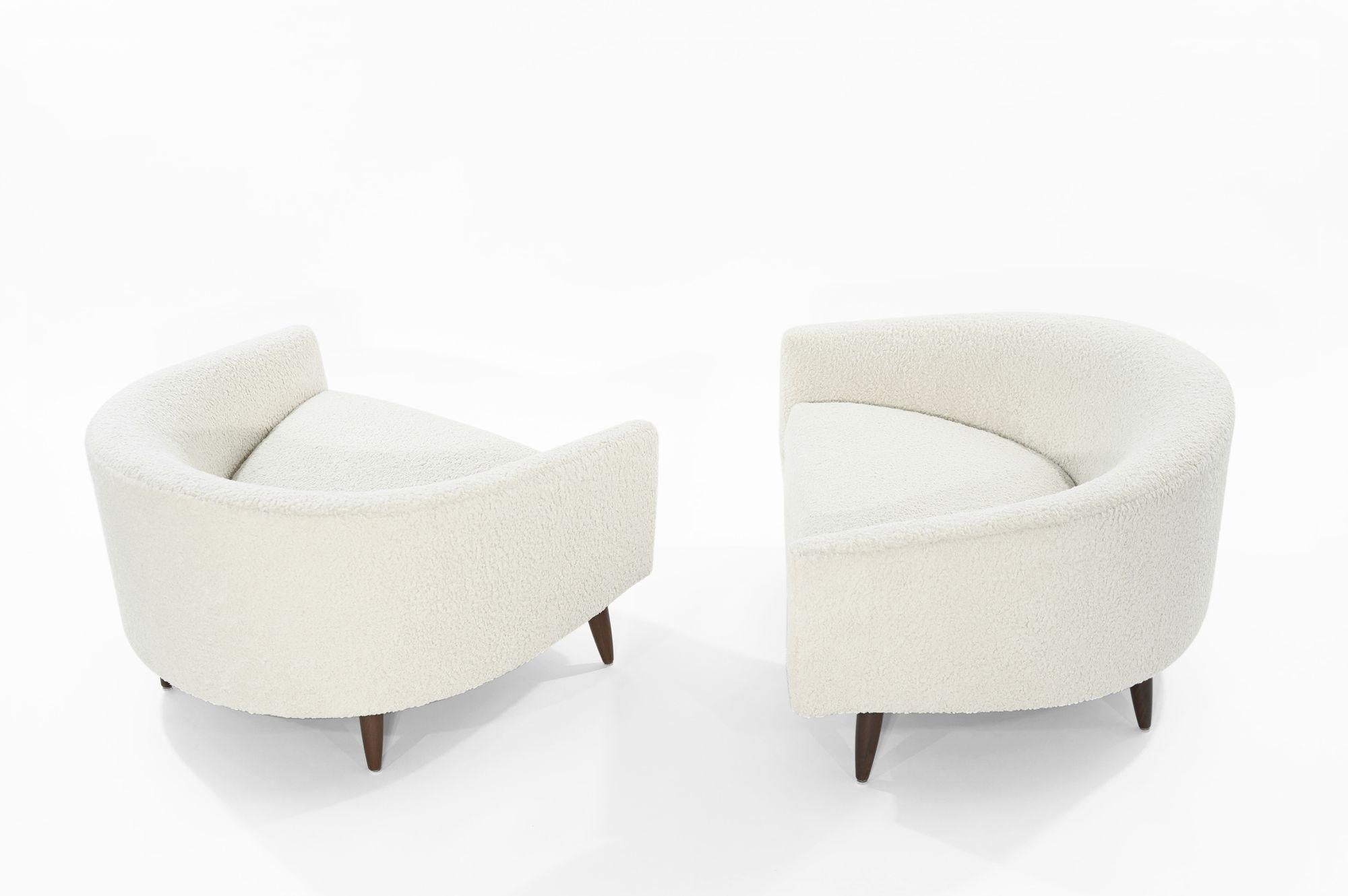 20th Century Adrian Pearsall for Craft Associates Cloud Lounges in Bouclé, Model 1415