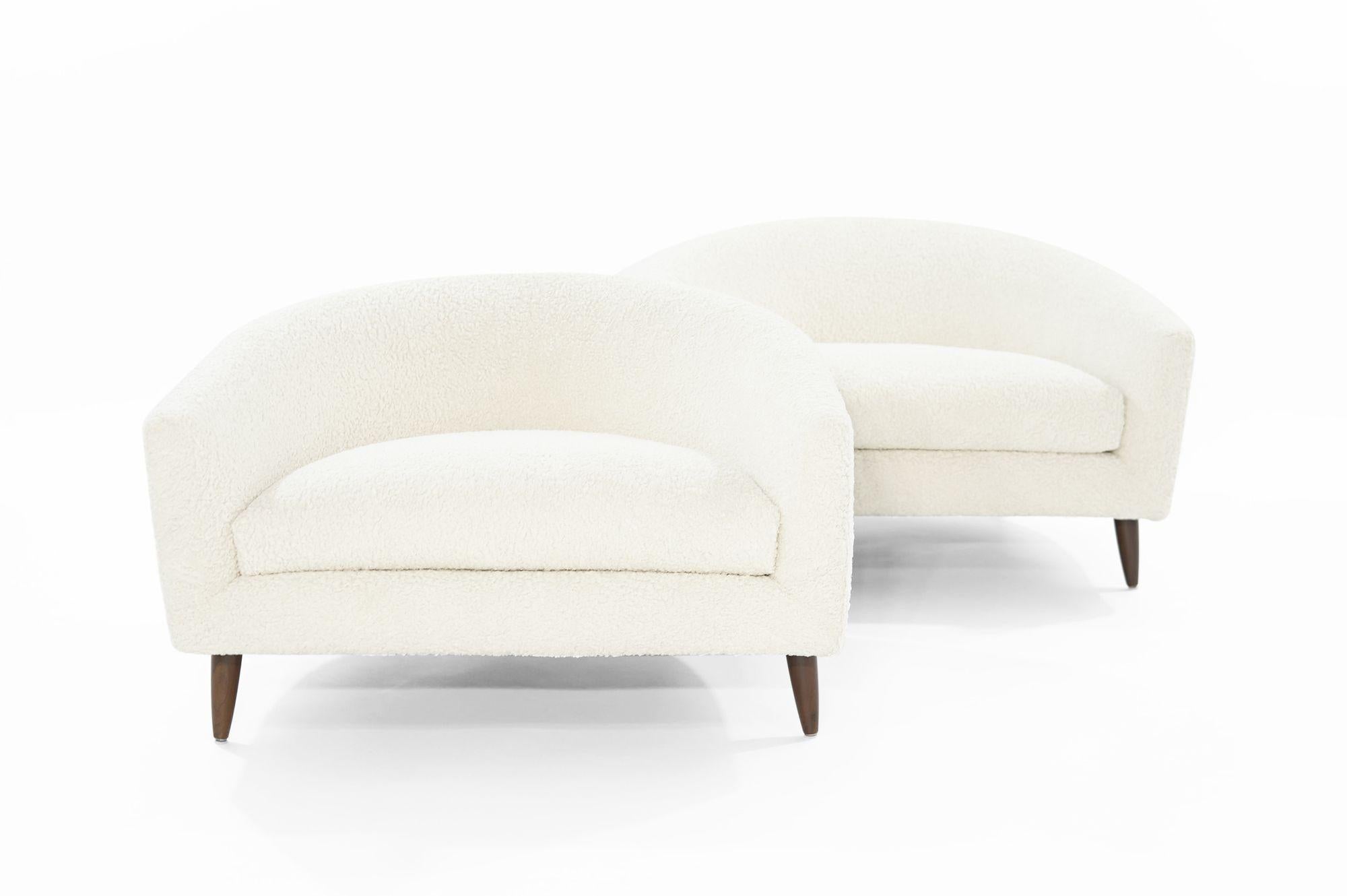 Adrian Pearsall for Craft Associates Cloud Lounges in Bouclé, Model 1415 2