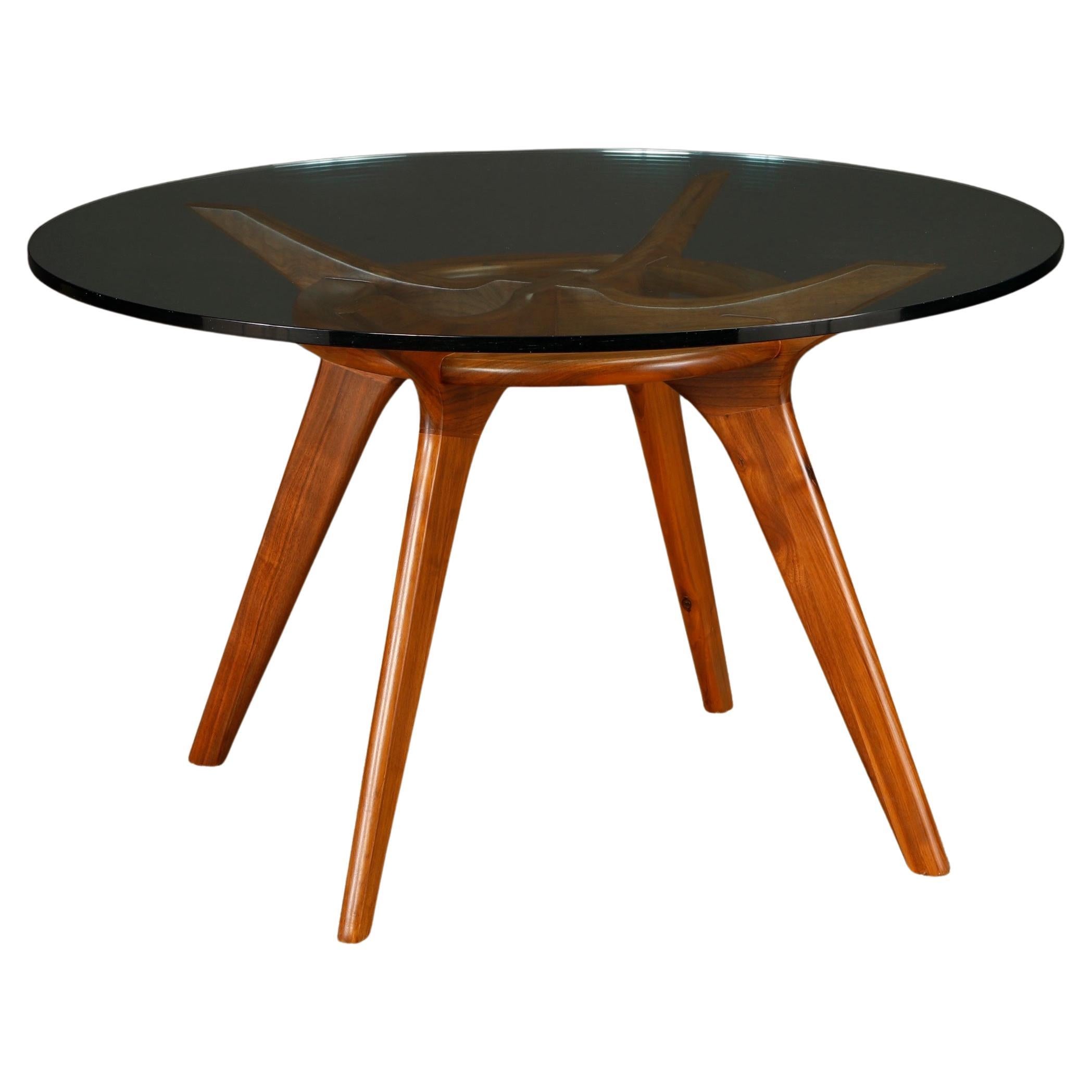 Adrian Pearsall for Craft Associates 
Compass
 Dining Table in Walnut, 1960s For Sale