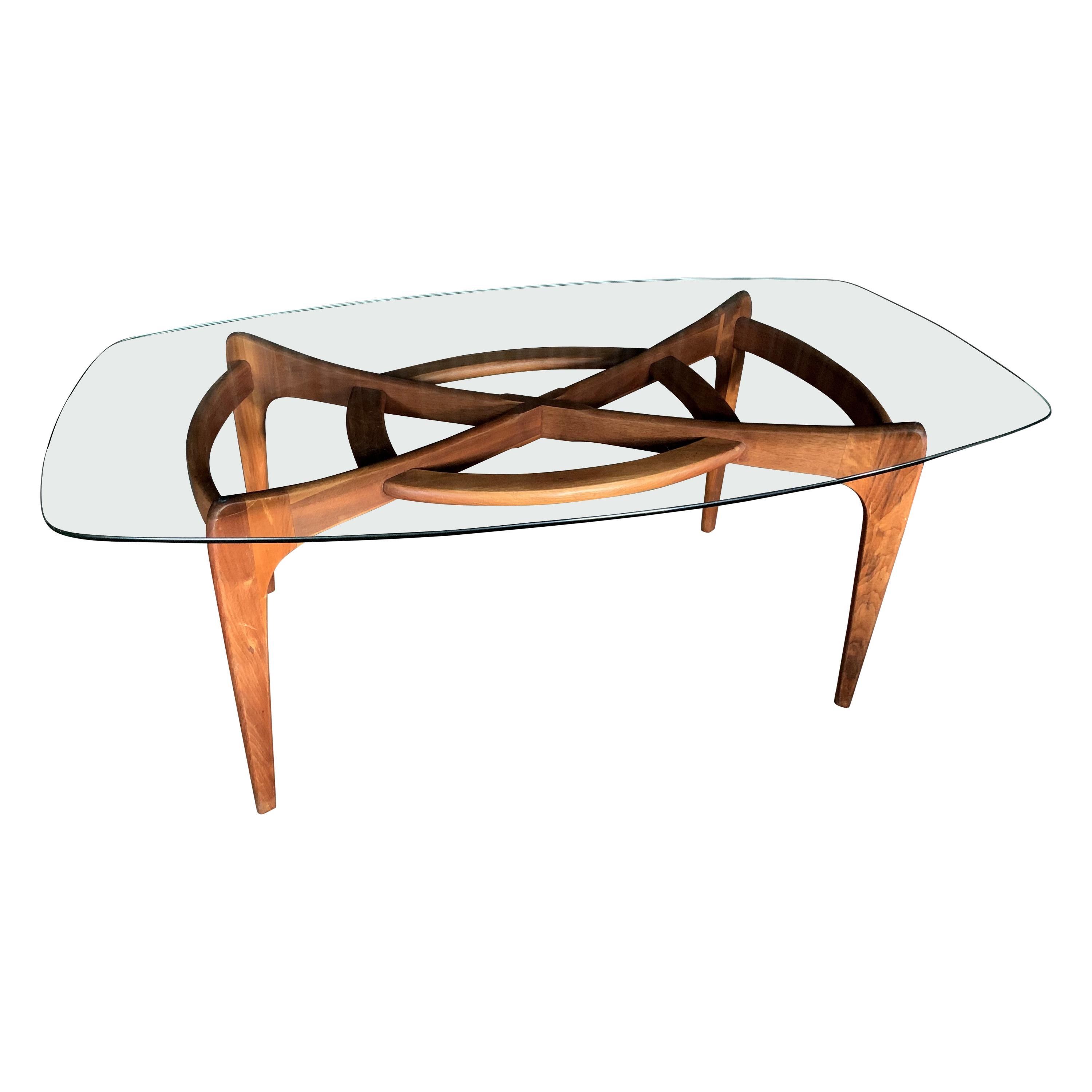 Adrian Pearsall for Craft Associates Dining Table with Glass
