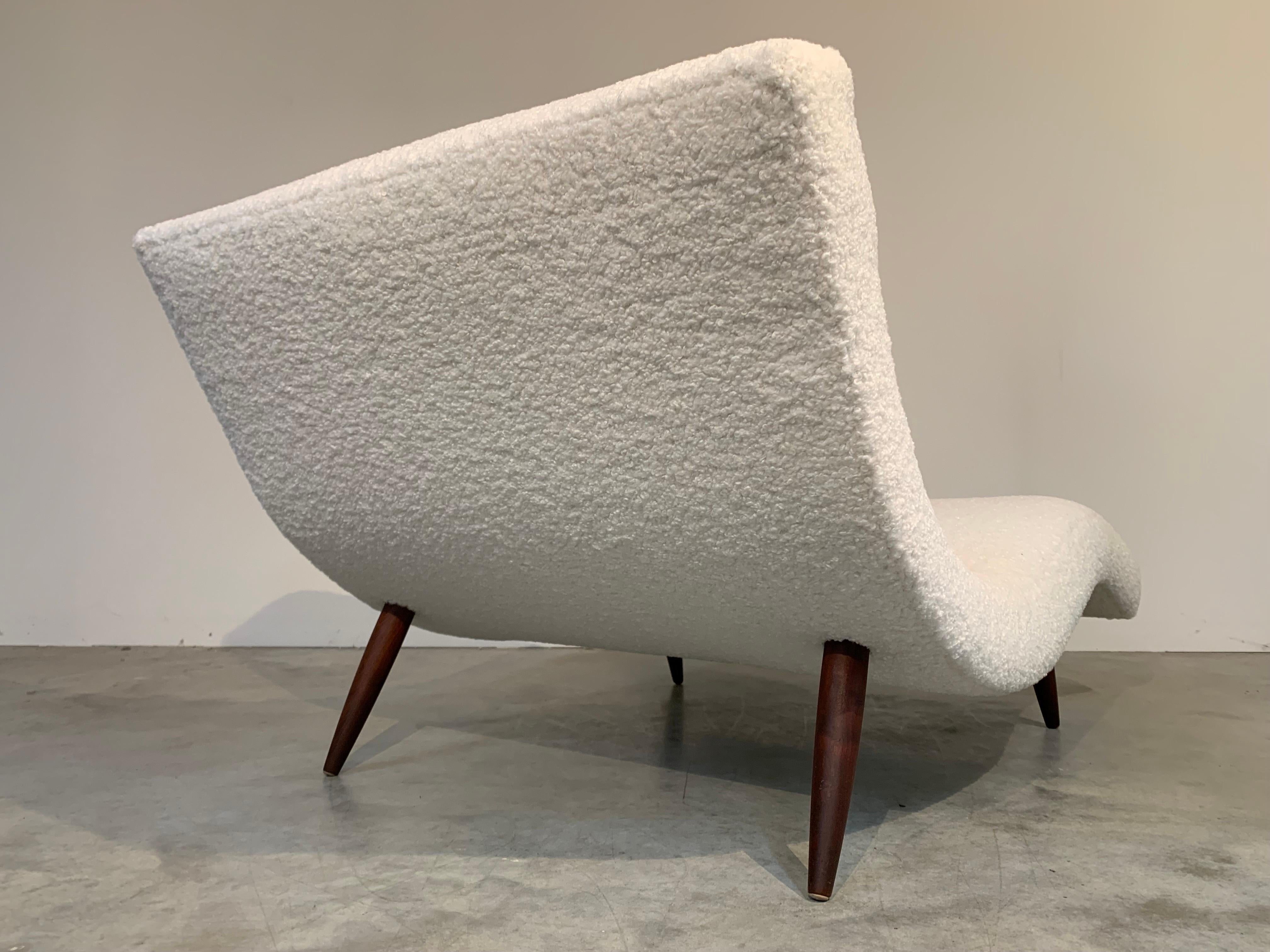 Adrian Pearsall for Craft Associates Double Wave Chaise in Fresh Boucle 1