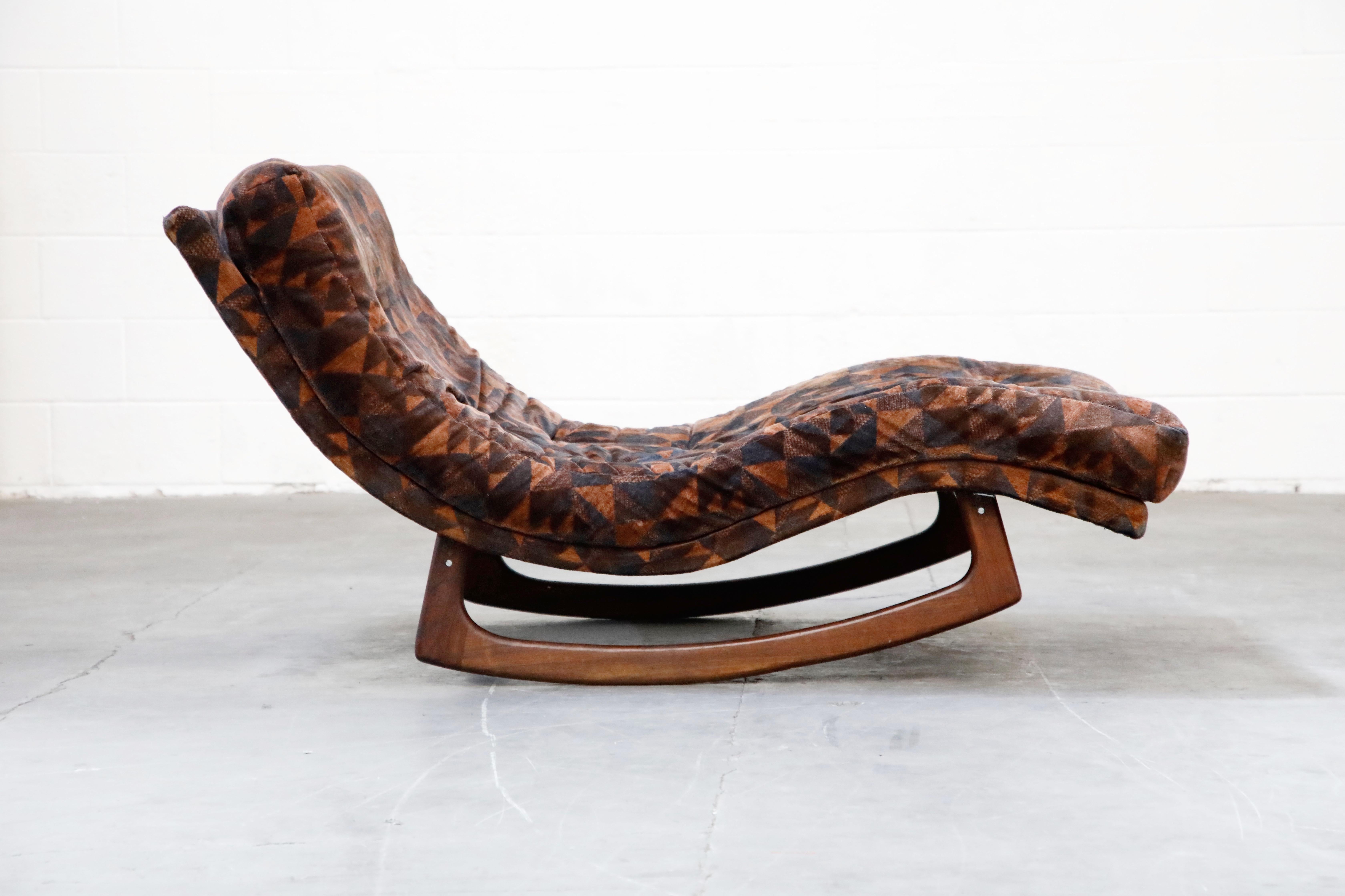 Mid-20th Century Adrian Pearsall for Craft Associates Double Wide Rocking Chaise, 1960s, Signed