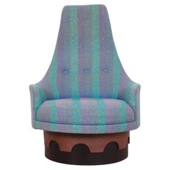Adrian Pearsall for Craft Associates High Back Swivel Lounge Chair, 1960s