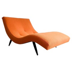 Adrian Pearsall für Craft Associates Inc Wave Chaise - Neue orangefarbene Polsterung