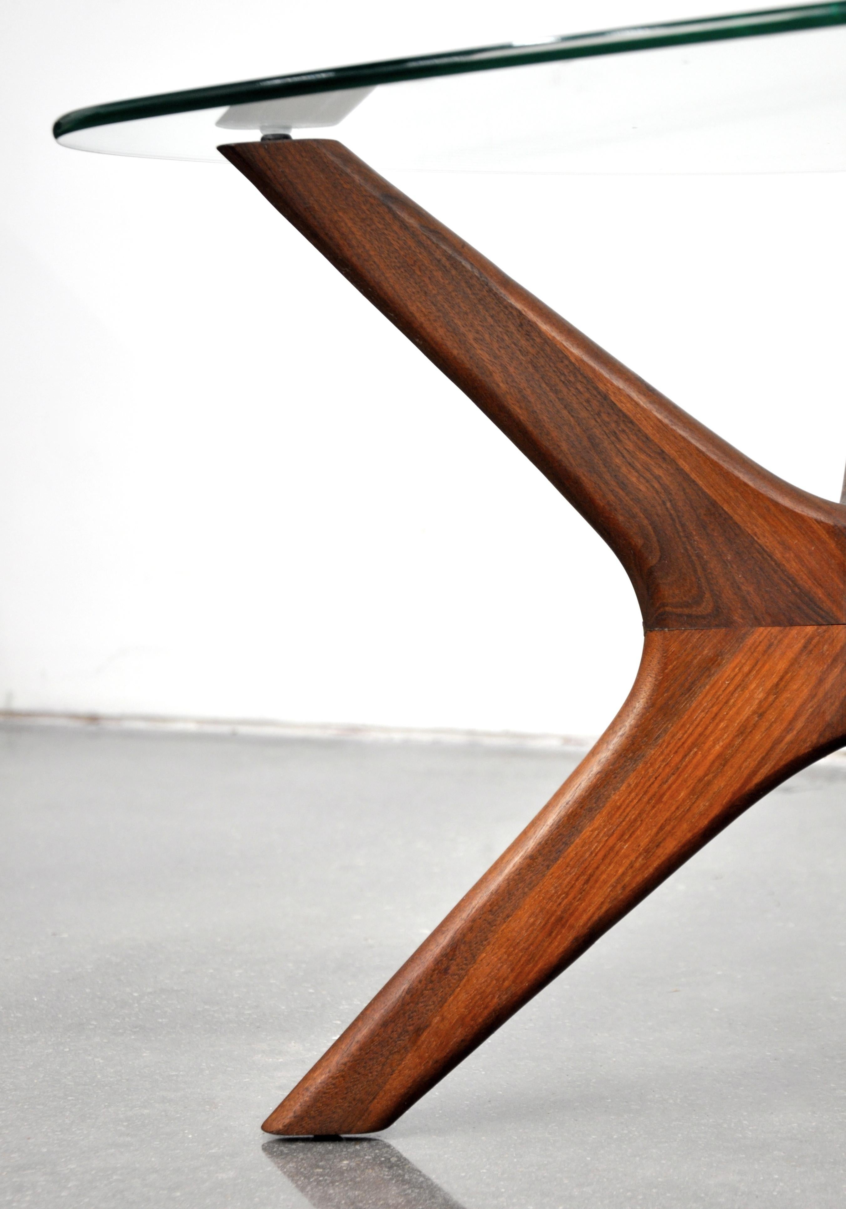 Glass Adrian Pearsall for Craft Associates Jacks Side Table