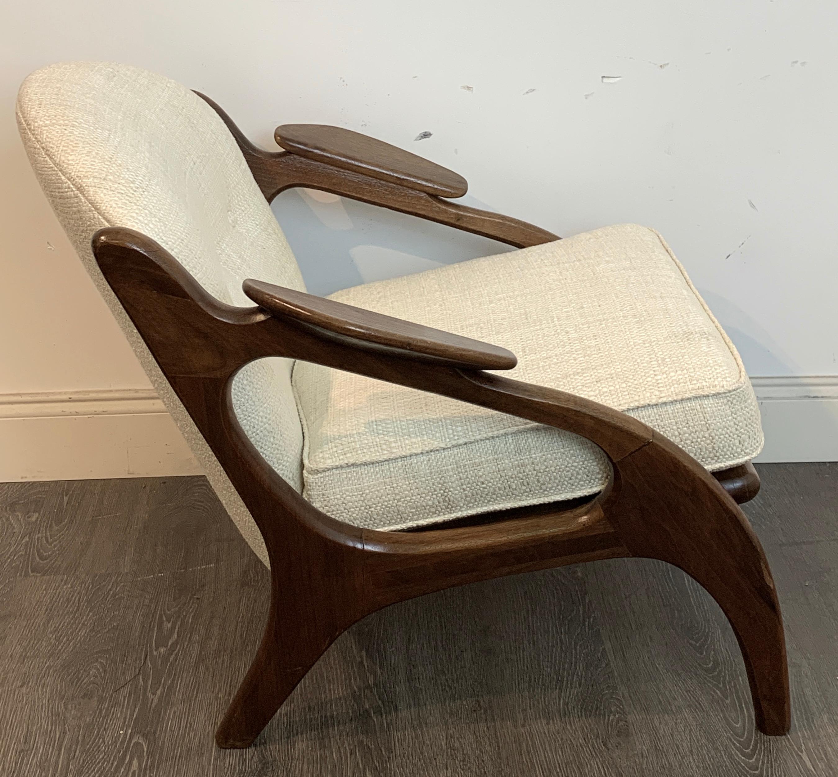 Mid-Century Modern Adrian Pearsall for Craft Associates Lounge Chair #2249-C, Restored