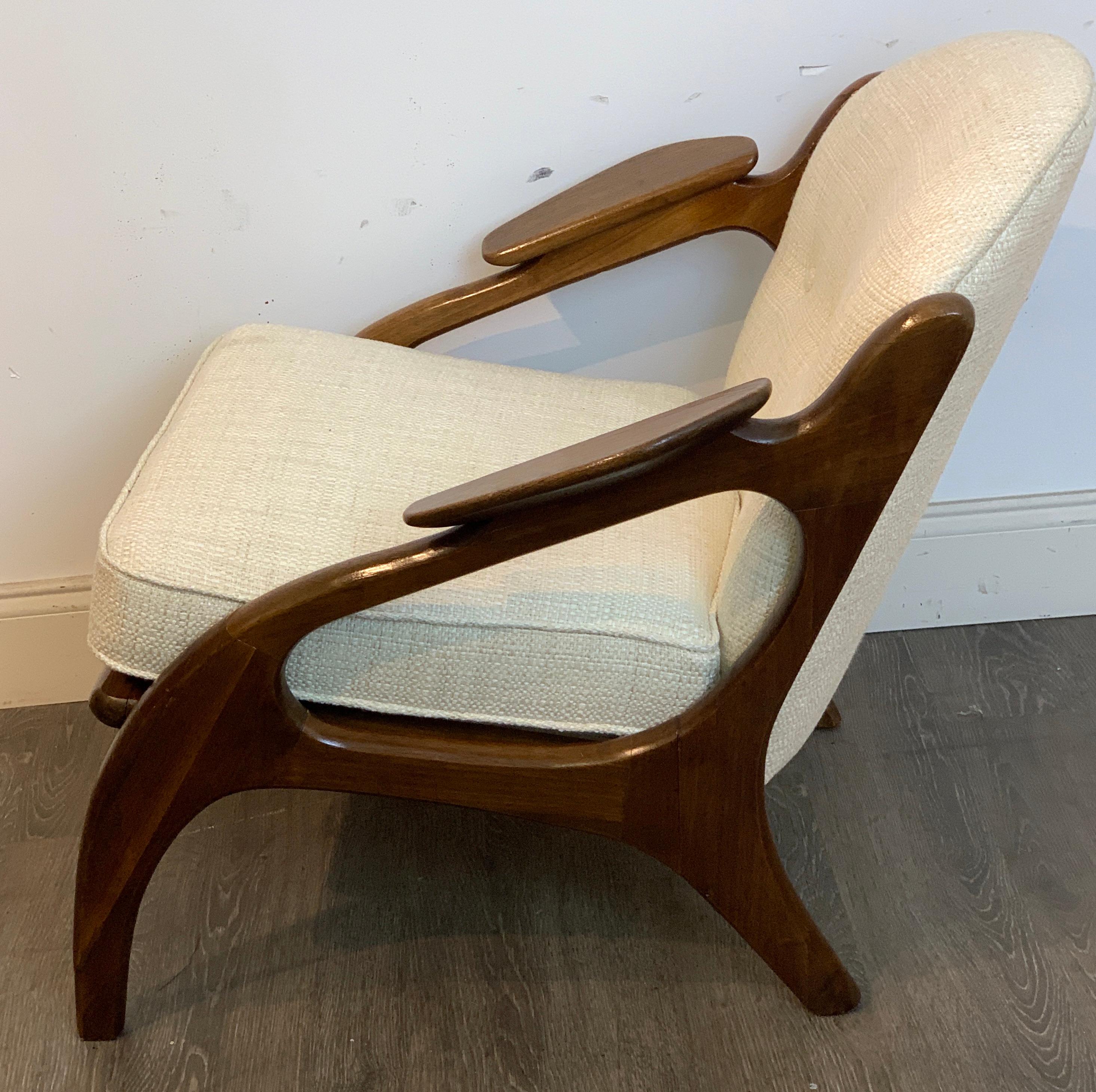 Upholstery Adrian Pearsall for Craft Associates Lounge Chair #2249-C, Restored