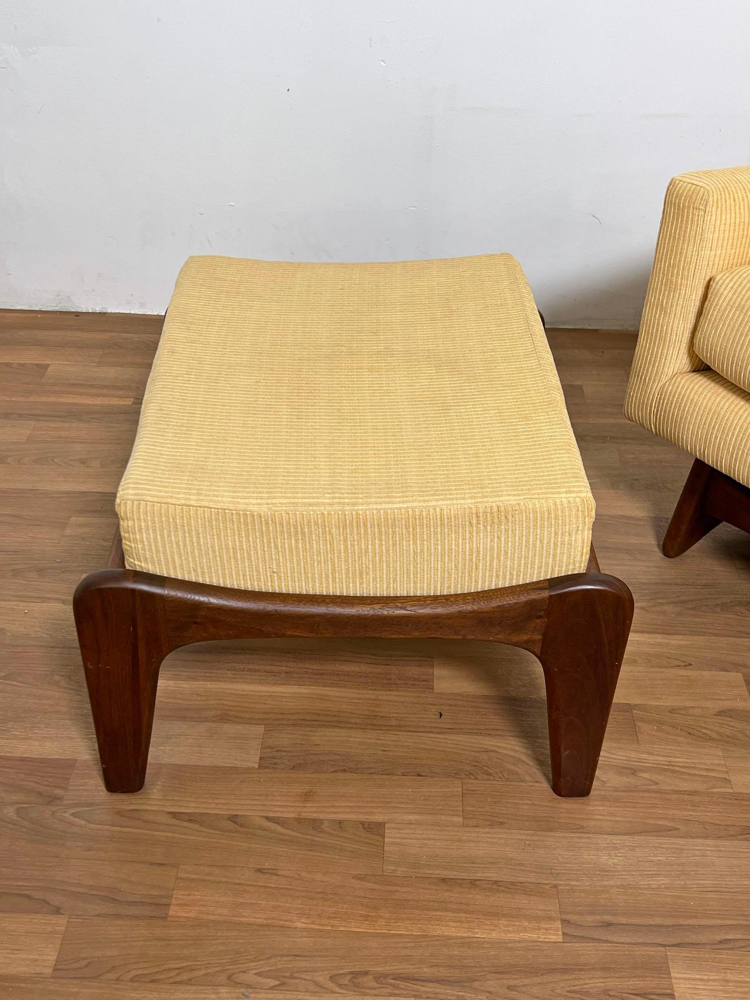 Adrian Pearsall für Craft Associates, Loungesessel und Ottomane, ca. 1960er Jahre im Angebot 7