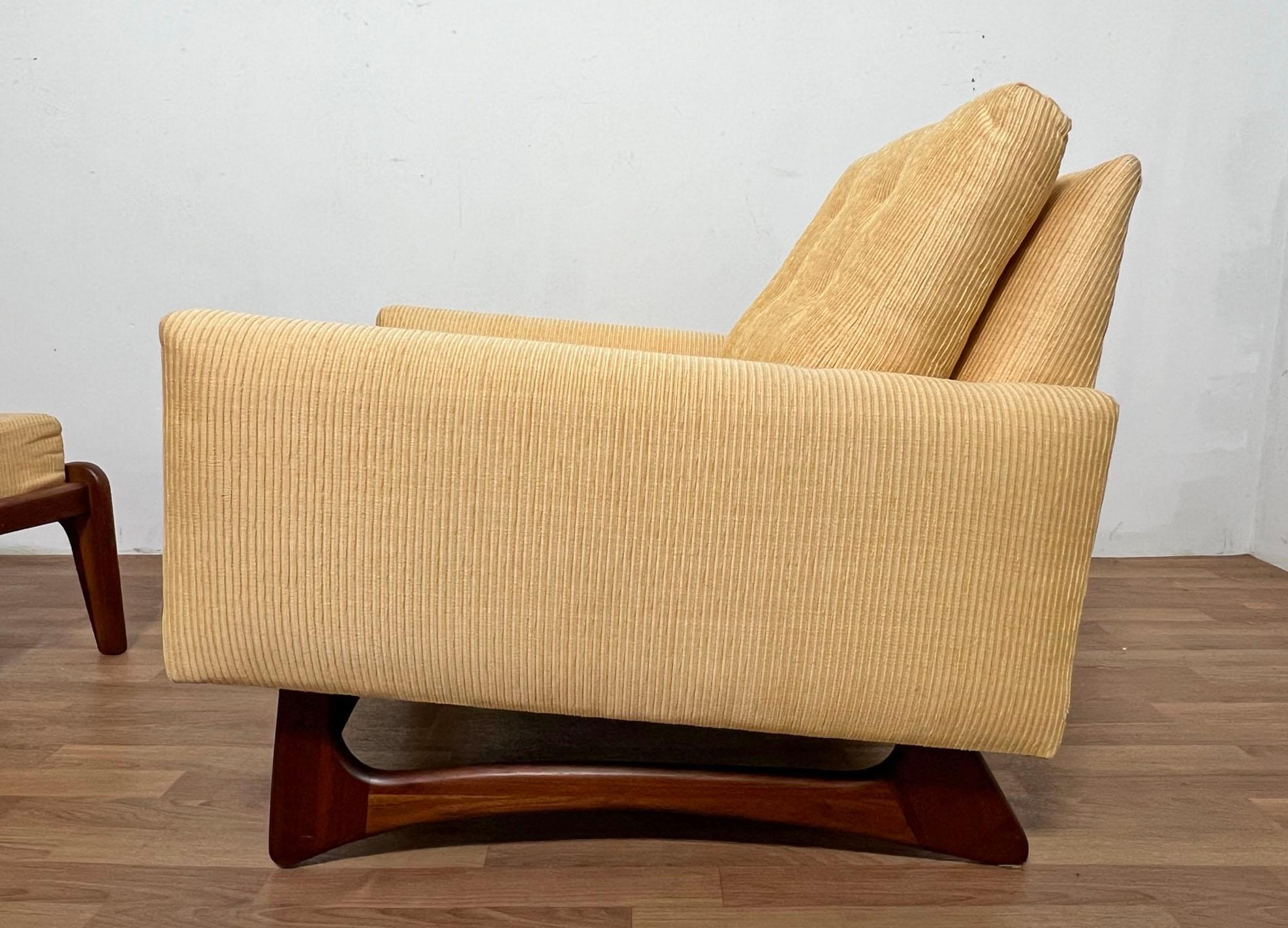 Adrian Pearsall für Craft Associates, Loungesessel und Ottomane, ca. 1960er Jahre (amerikanisch) im Angebot