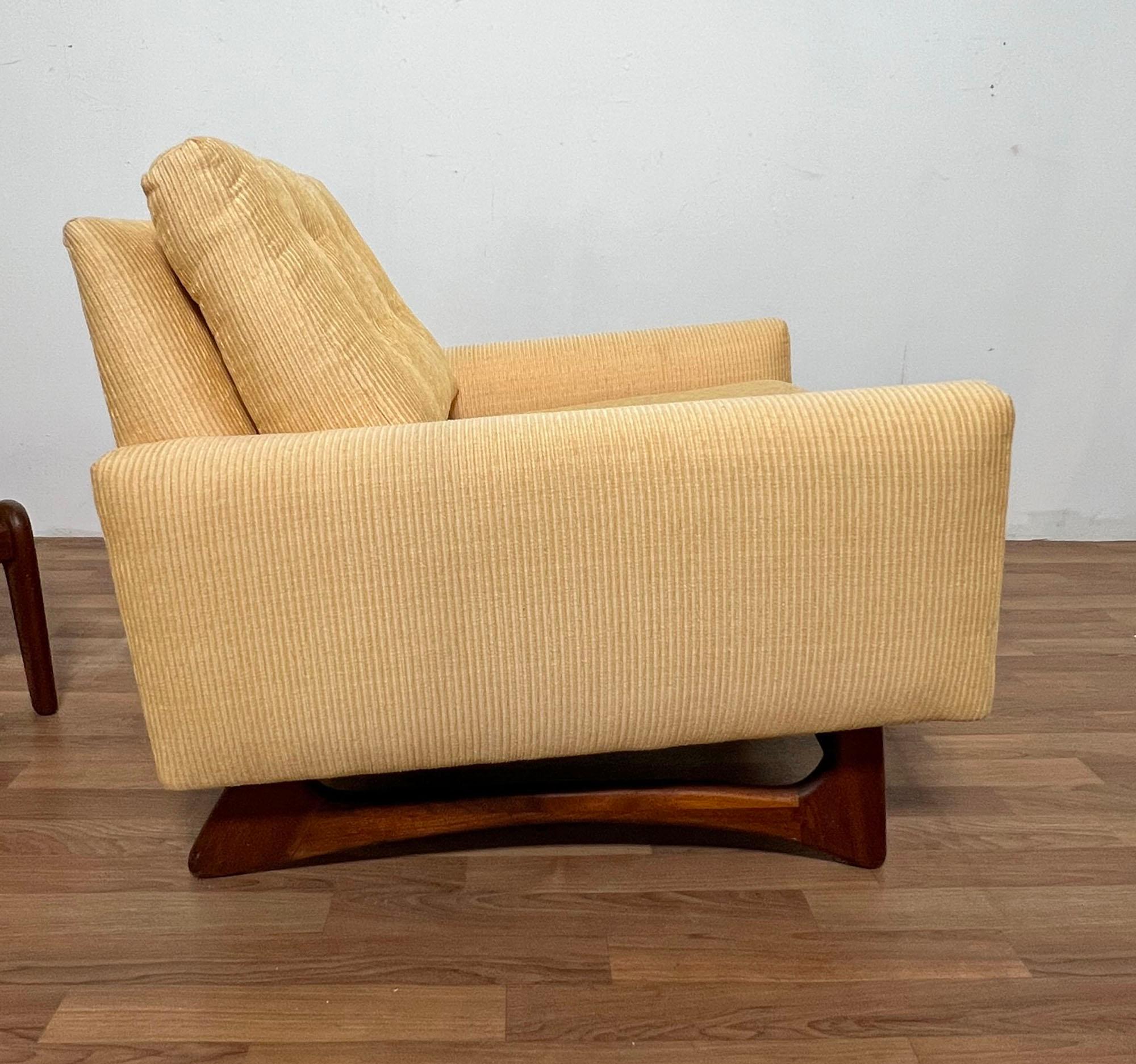 Upholstery Adrian Pearsall for Craft Associates Lounge Chair and Ottoman, circa 1960s For Sale