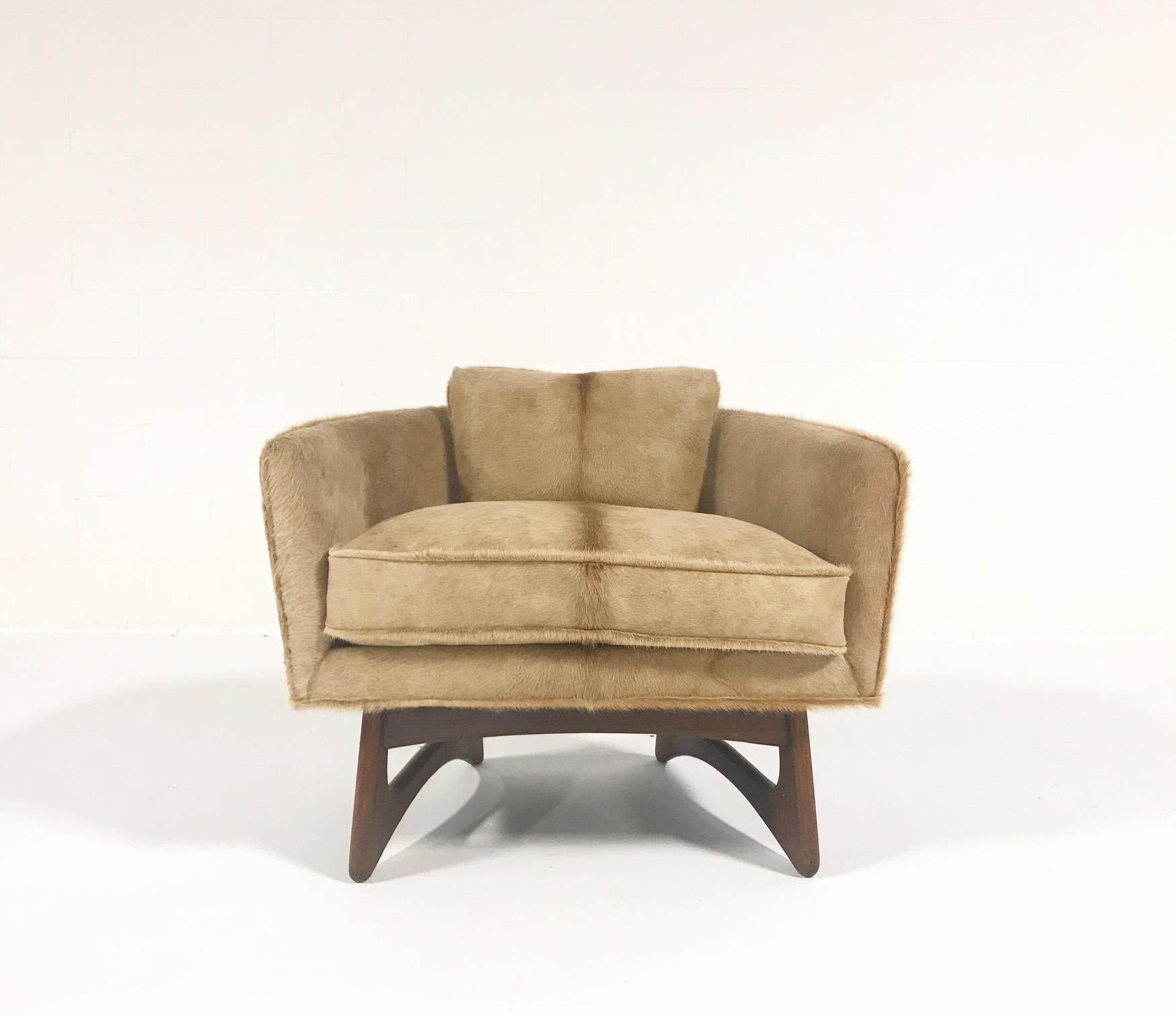 Mid-Century Modern Adrian Pearsall for Craft Associates Lounge Chair in Brazilian Cowhide