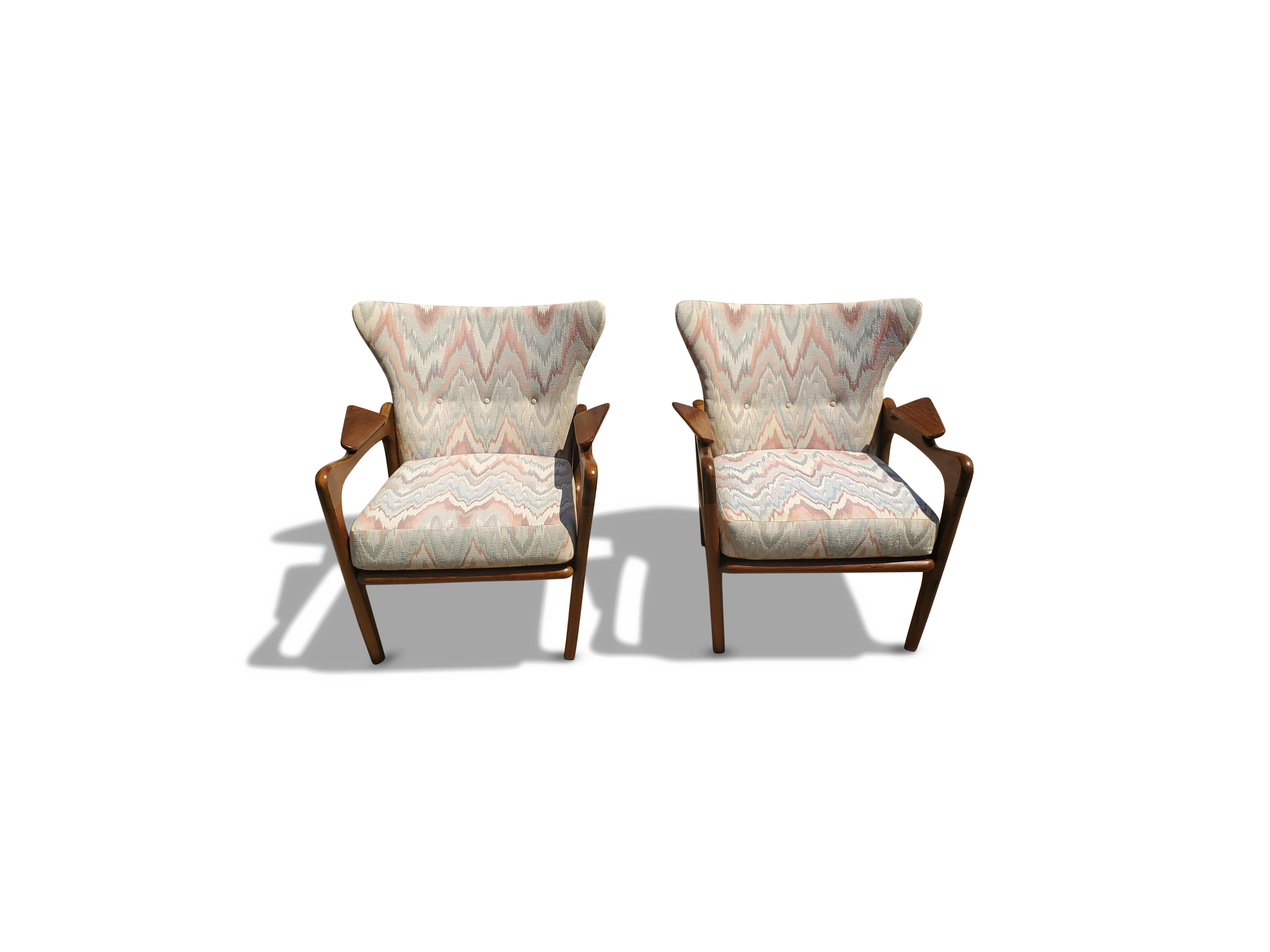 Adrian Pearsall for Craft Associates Lounge Chairs For Sale 3