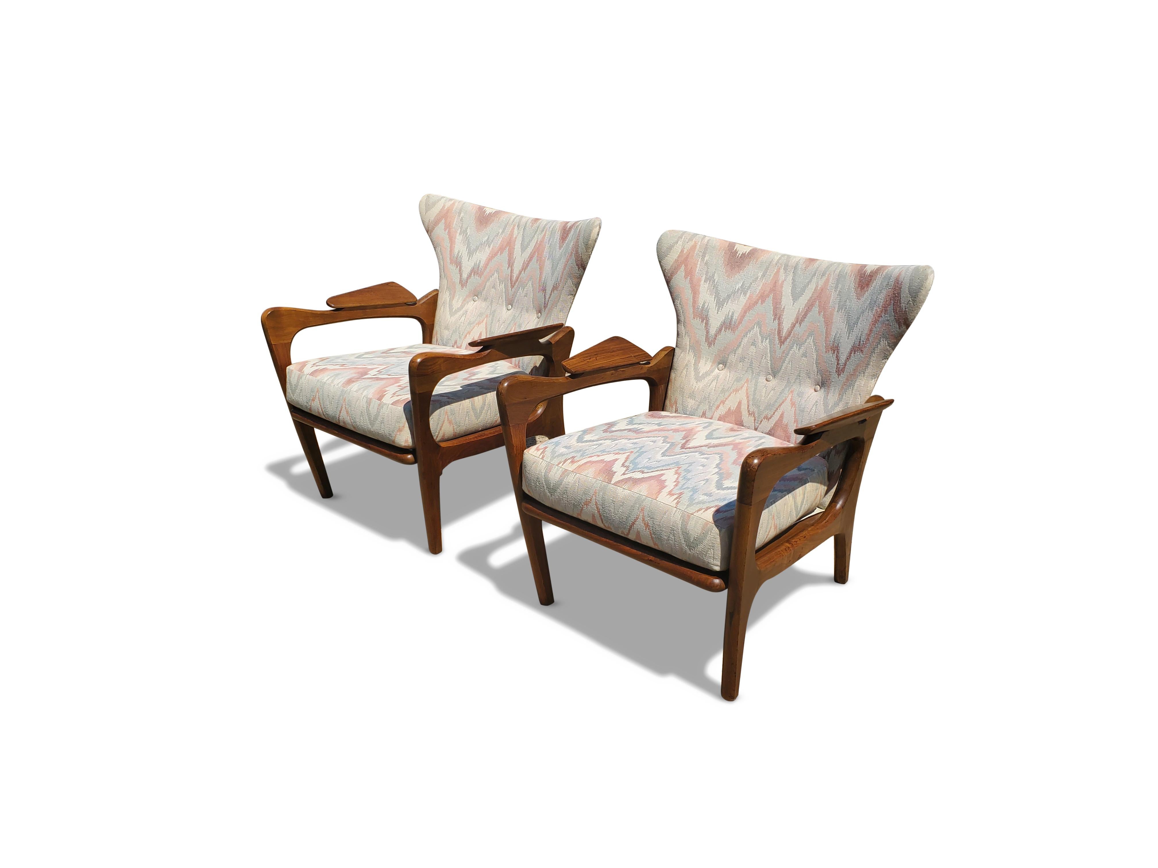 Mid-Century Modern Adrian Pearsall for Craft Associates Lounge Chairs For Sale