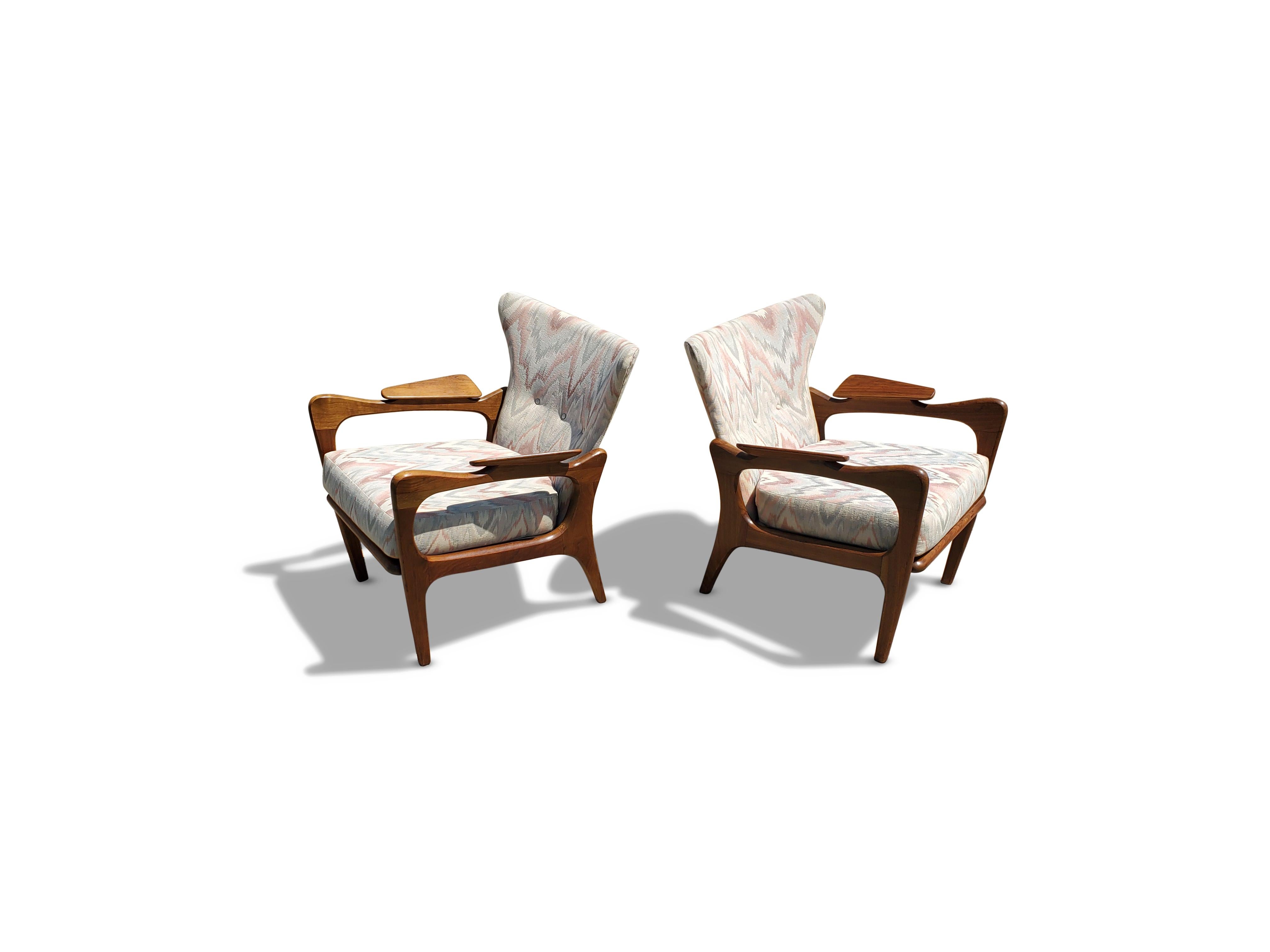 20th Century Adrian Pearsall for Craft Associates Lounge Chairs For Sale