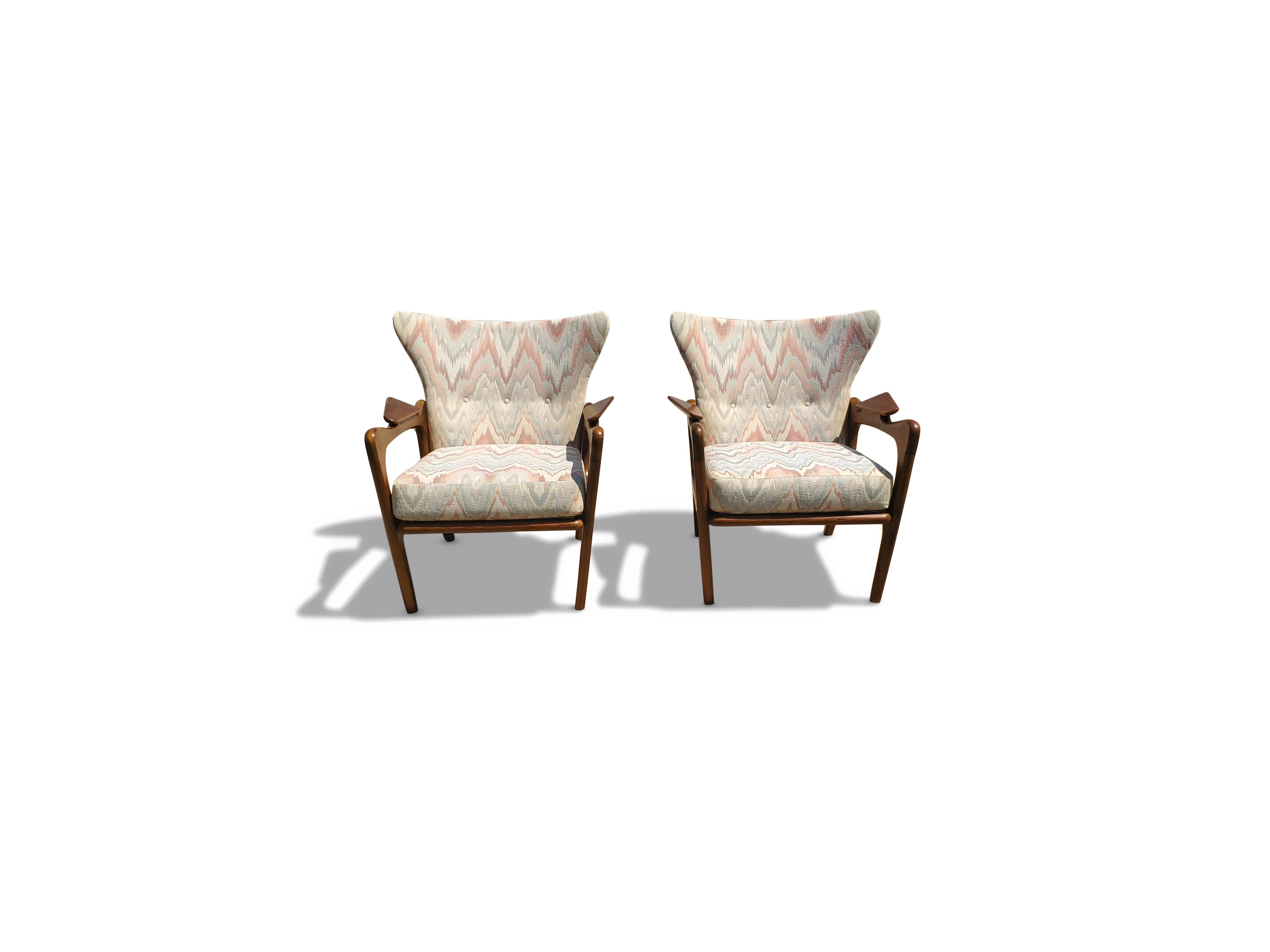 Adrian Pearsall for Craft Associates Lounge Chairs For Sale 2