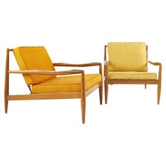 Adrian Pearsall for Craft Associates MCM Spindle Back Lounge Chair, A Pair