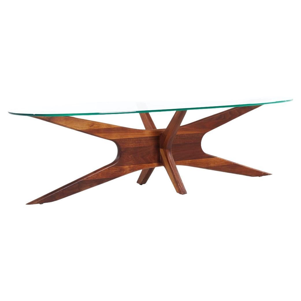 SOLD 03/13/24 Adrian Pearsall for Craft Assoc MCM Walnut Surfboard Coffee Table