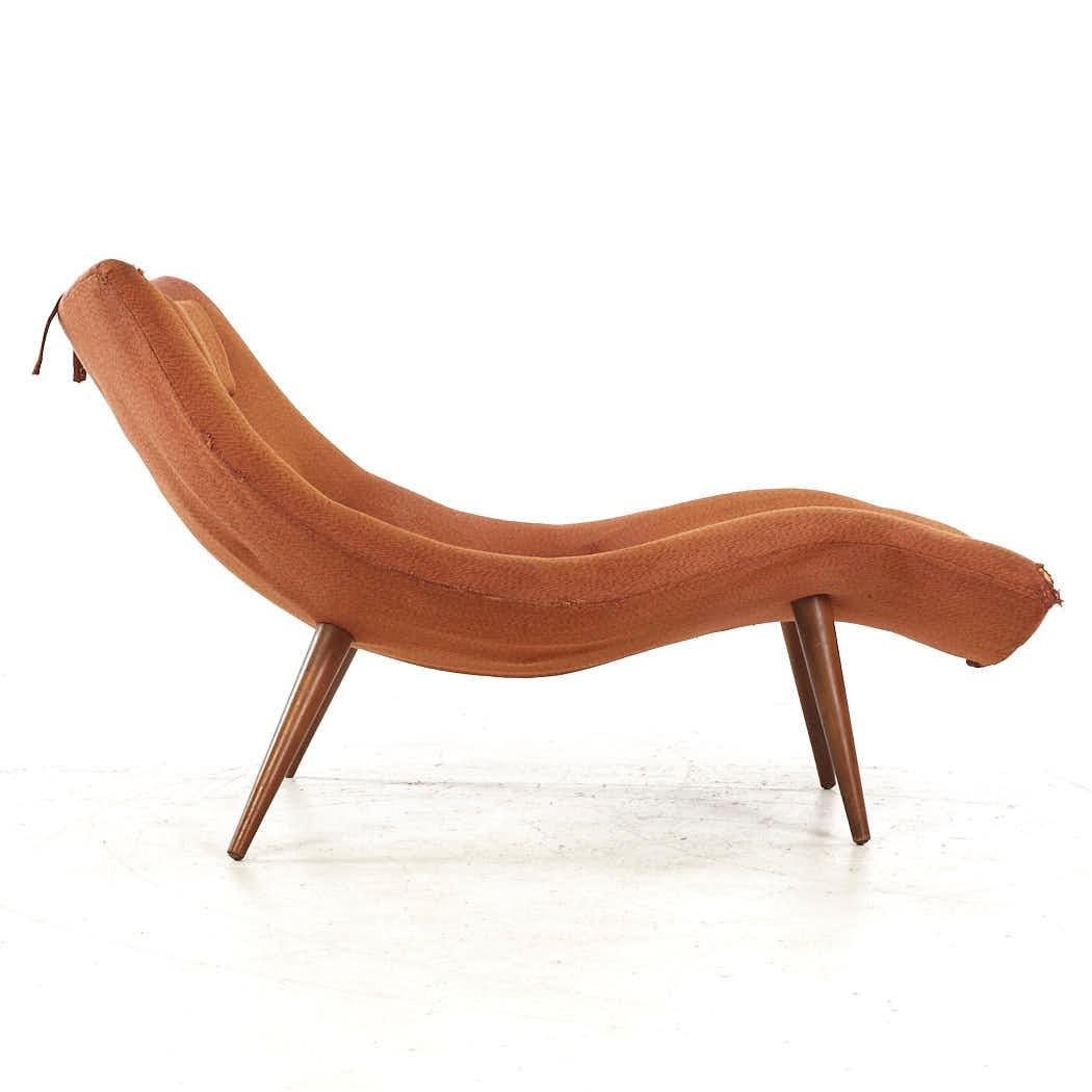 Wood Adrian Pearsall for Craft Associates Mid Century 1828-C Chaise Lounge For Sale