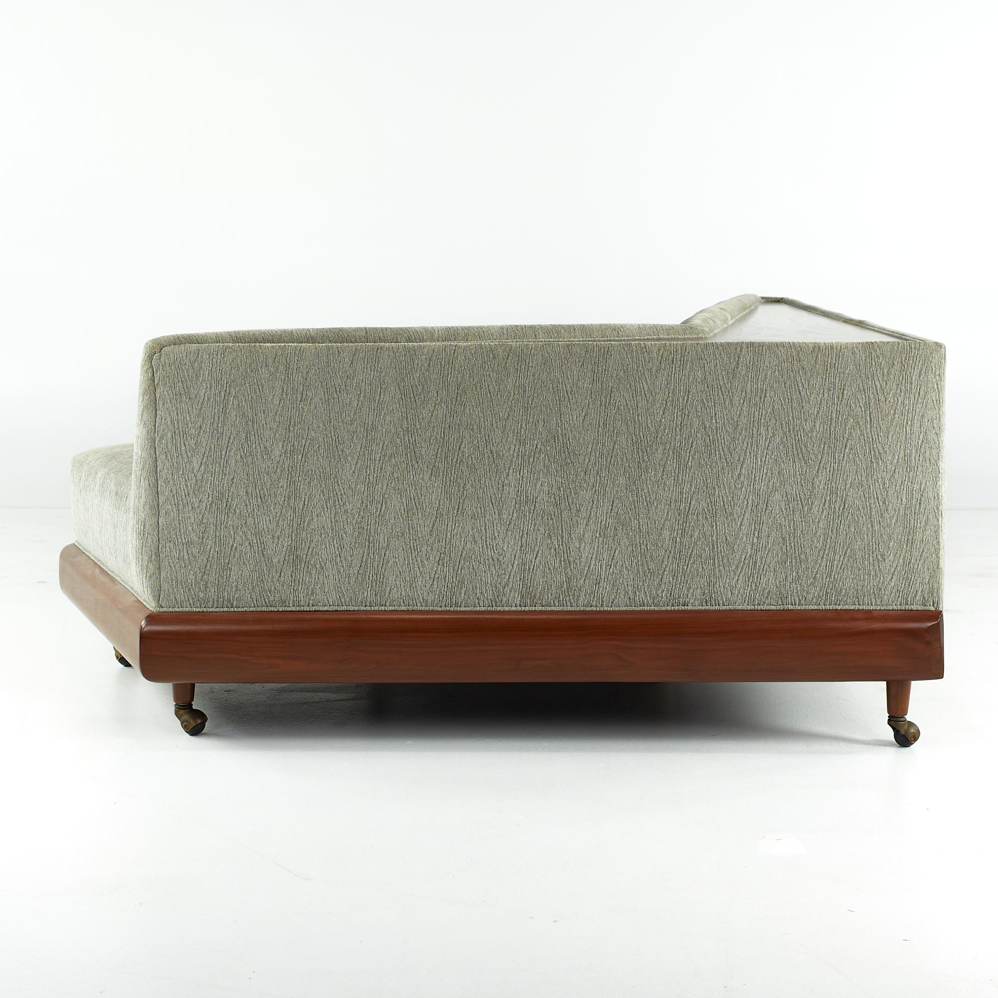 Mid-Century Modern Adrian Pearsall for Craft Associates Mid Century 2300-S Walnut Boomerang Sofa For Sale