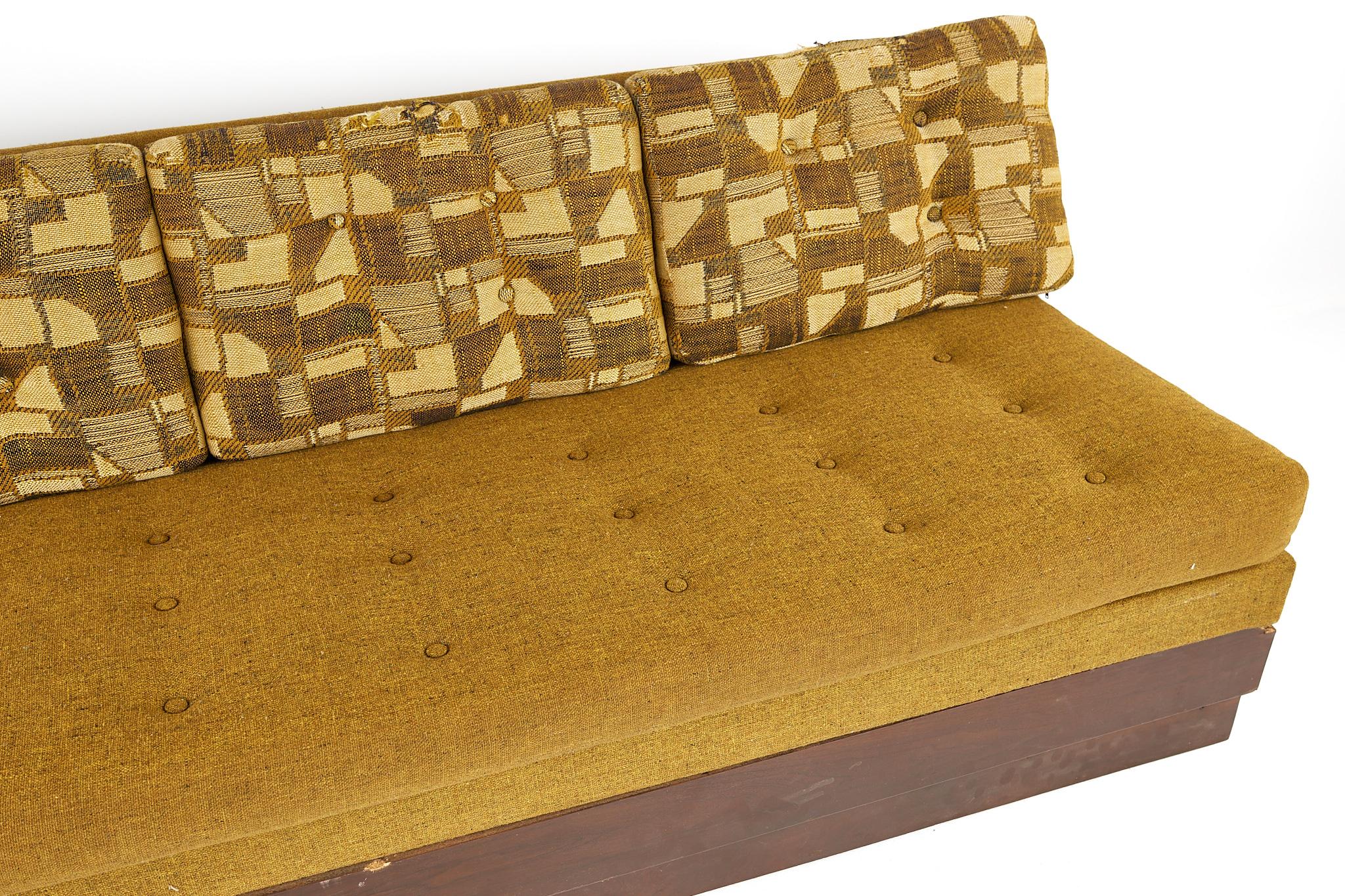 Adrian Pearsall for Craft Associates Mid Century Armless Sofa For Sale 1