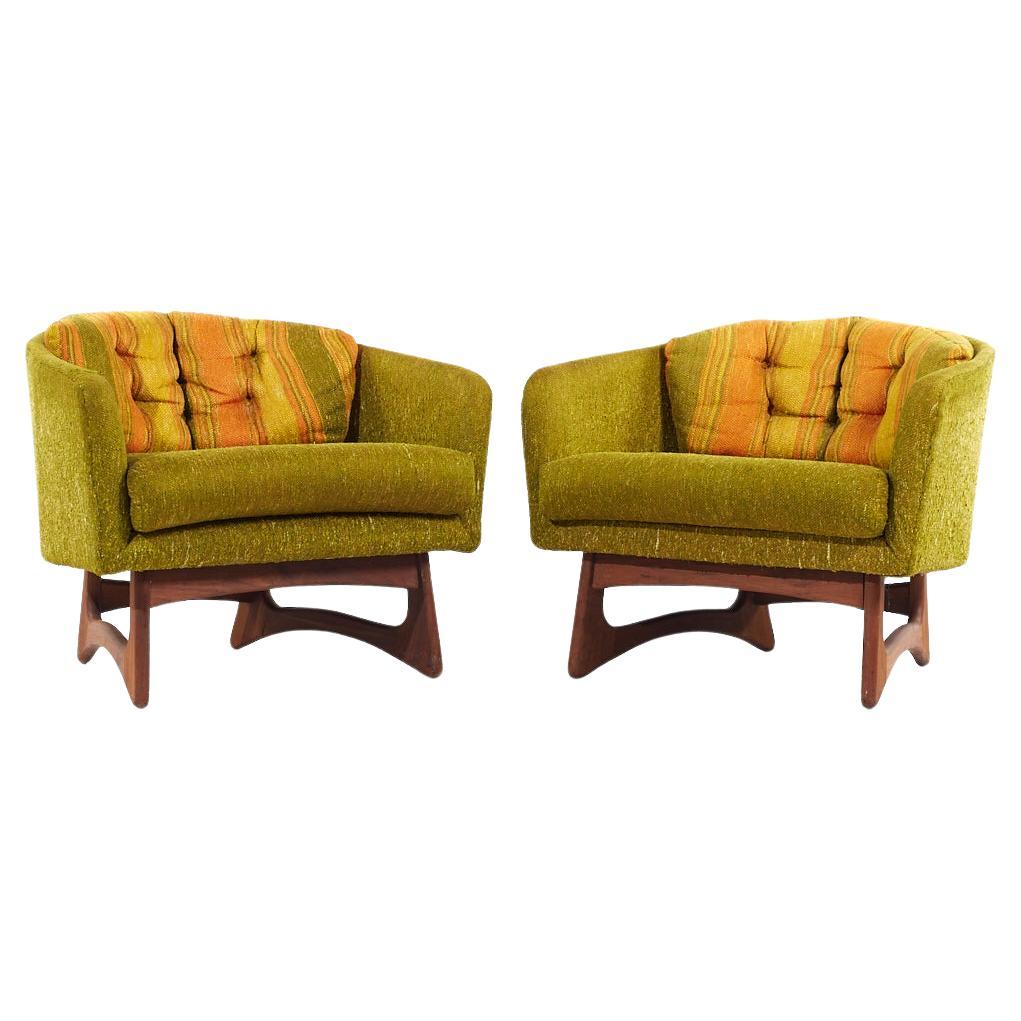 SOLD 05/06/24 Adrian Pearsall Craft Associates MCM Barrel Lounge Chairs - Pair