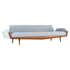 Adrian Pearsall for Craft Associates Mid Century Blue Velvet Sofa