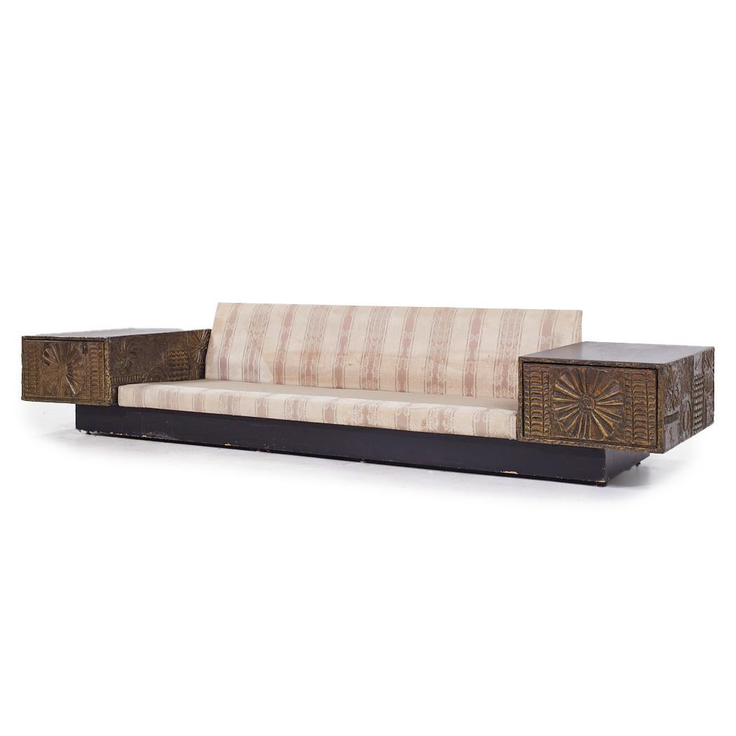 Mid-Century moderno Adrian Pearsall per Craft Associates Divano brutalista di metà secolo in vendita