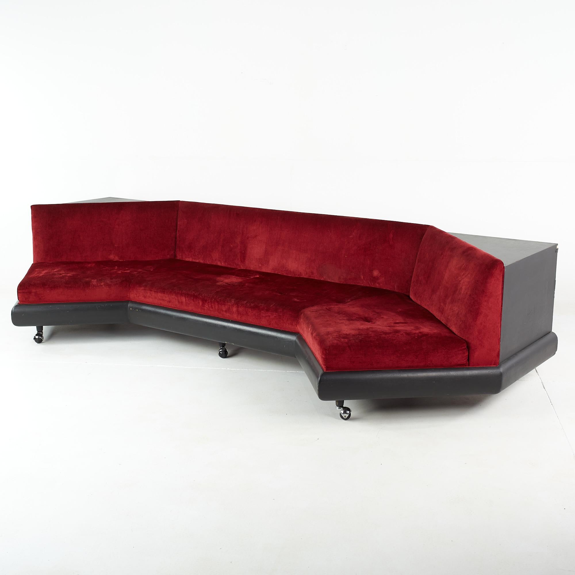 Adrian Pearsall für Craft Associates Ebonisiertes Boomerang-Sofa aus der Mitte des Jahrhunderts (Moderne der Mitte des Jahrhunderts) im Angebot