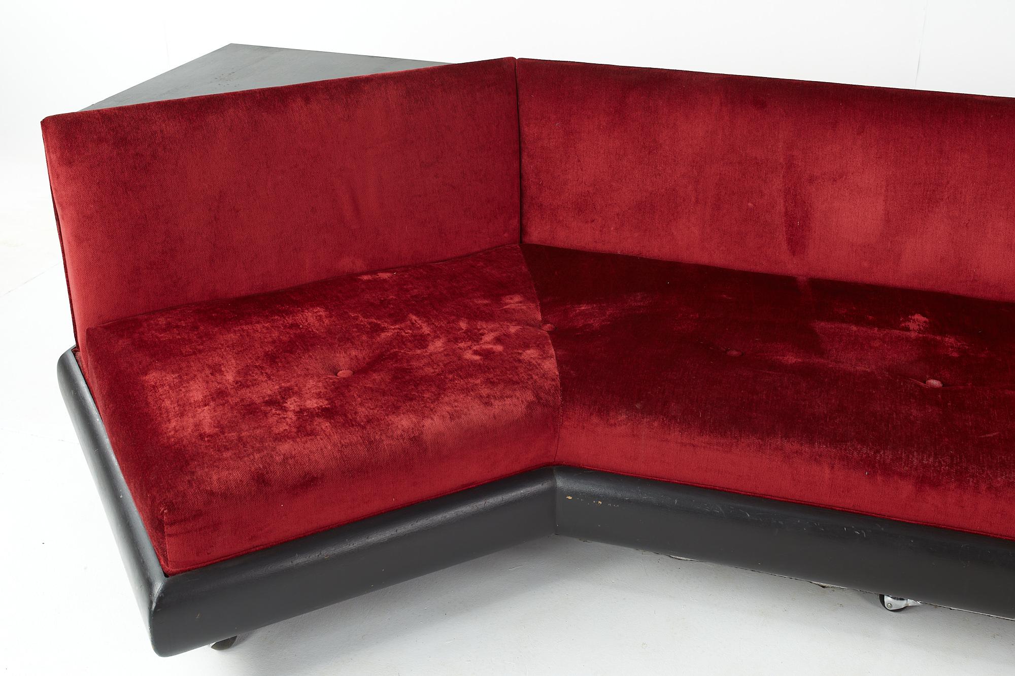 Adrian Pearsall für Craft Associates Ebonisiertes Boomerang-Sofa aus der Mitte des Jahrhunderts (amerikanisch) im Angebot
