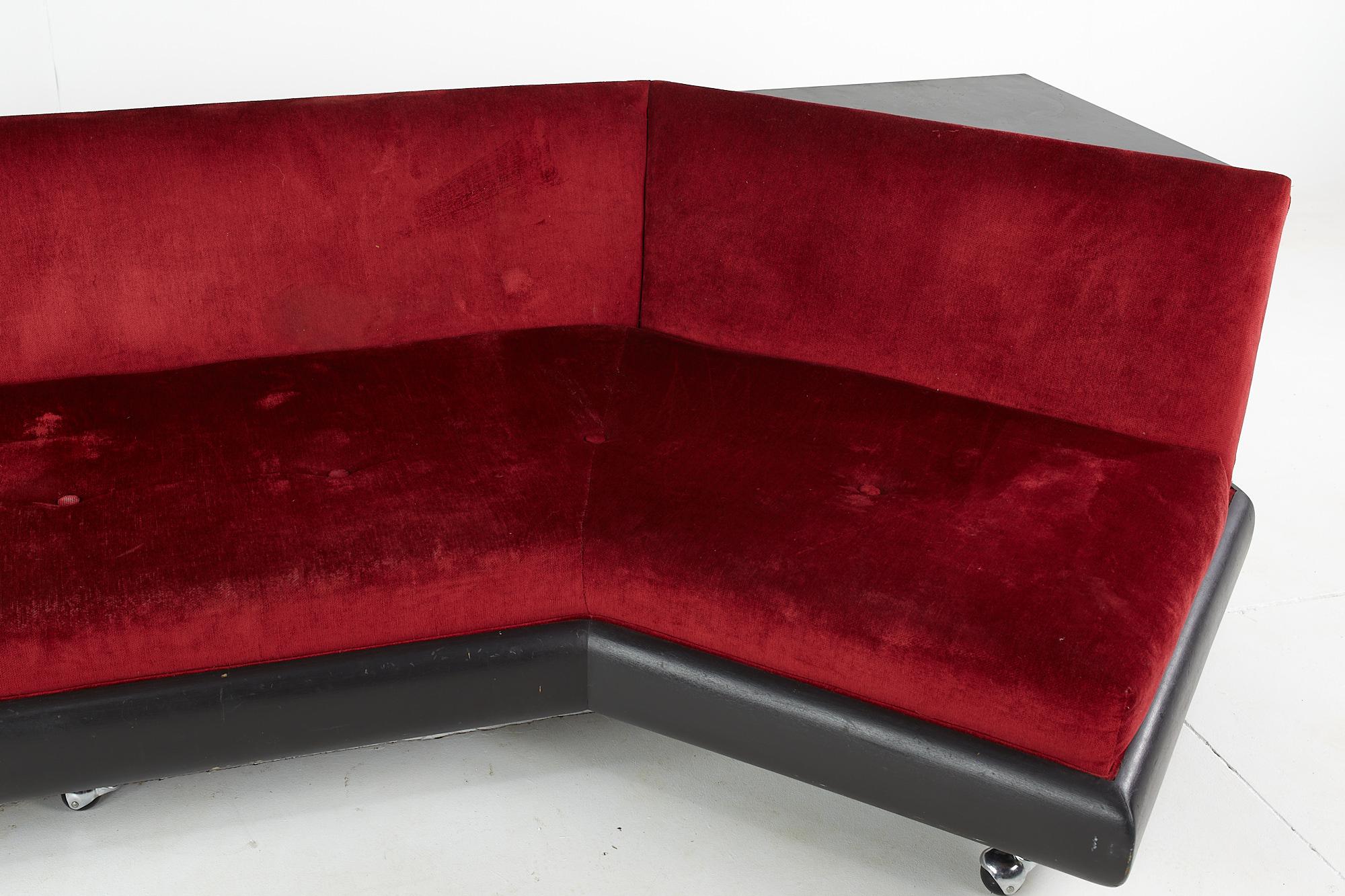 Adrian Pearsall für Craft Associates Ebonisiertes Boomerang-Sofa aus der Mitte des Jahrhunderts (Ende des 20. Jahrhunderts) im Angebot