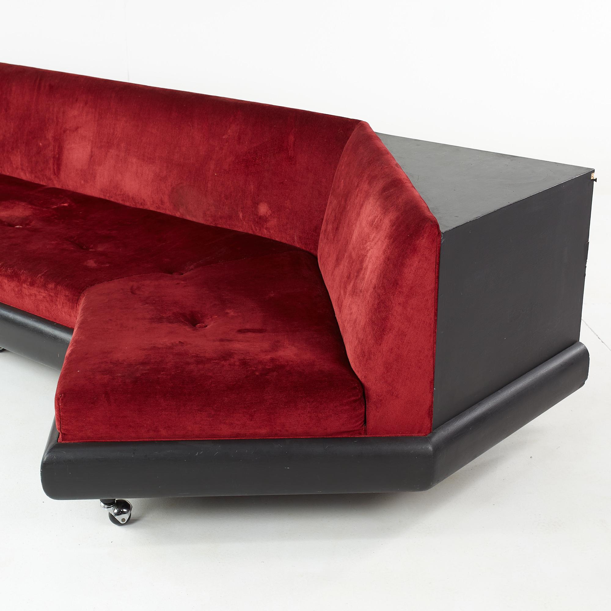 Adrian Pearsall für Craft Associates Ebonisiertes Boomerang-Sofa aus der Mitte des Jahrhunderts im Angebot 1