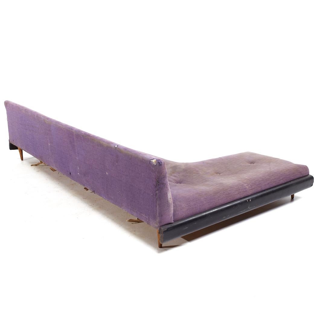 Upholstery Adrian Pearsall for Craft Associates Mid Century Grand Boomerang Sofa For Sale