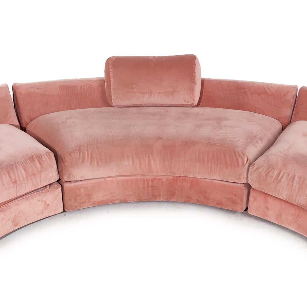 Late 20th Century Adrian Pearsall for Craft Associates Mid Century Half Circle Sectional Sofa