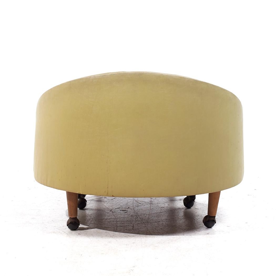Adrian Pearsall pour Craft Associates, chaise La Havane mi-siècle avec pouf Bon état - En vente à Countryside, IL