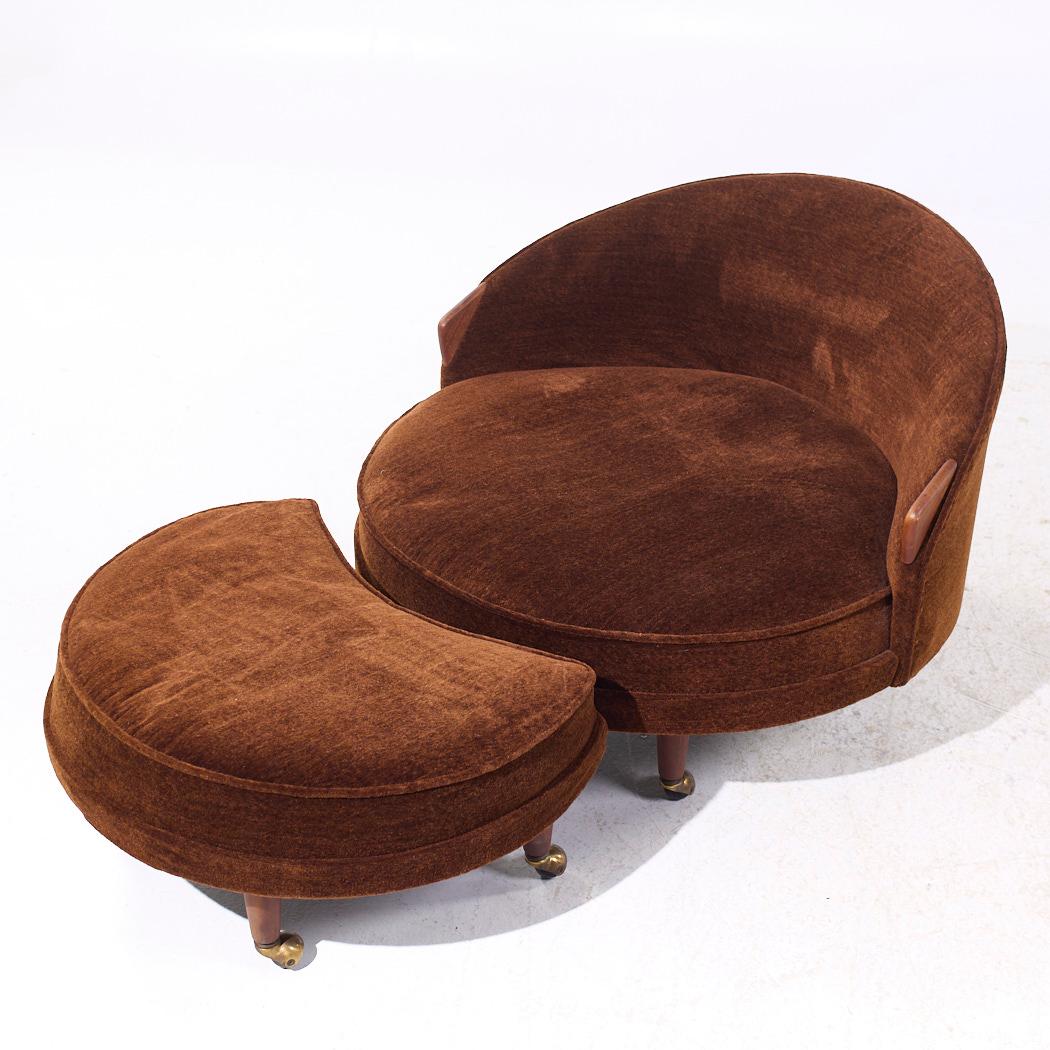 Adrian Pearsall for Craft Associates Mid Century Havana Chair with Ottoman 2