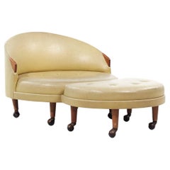 Vintage Adrian Pearsall for Craft Associates Mid Century Havana Chair with Ottoman